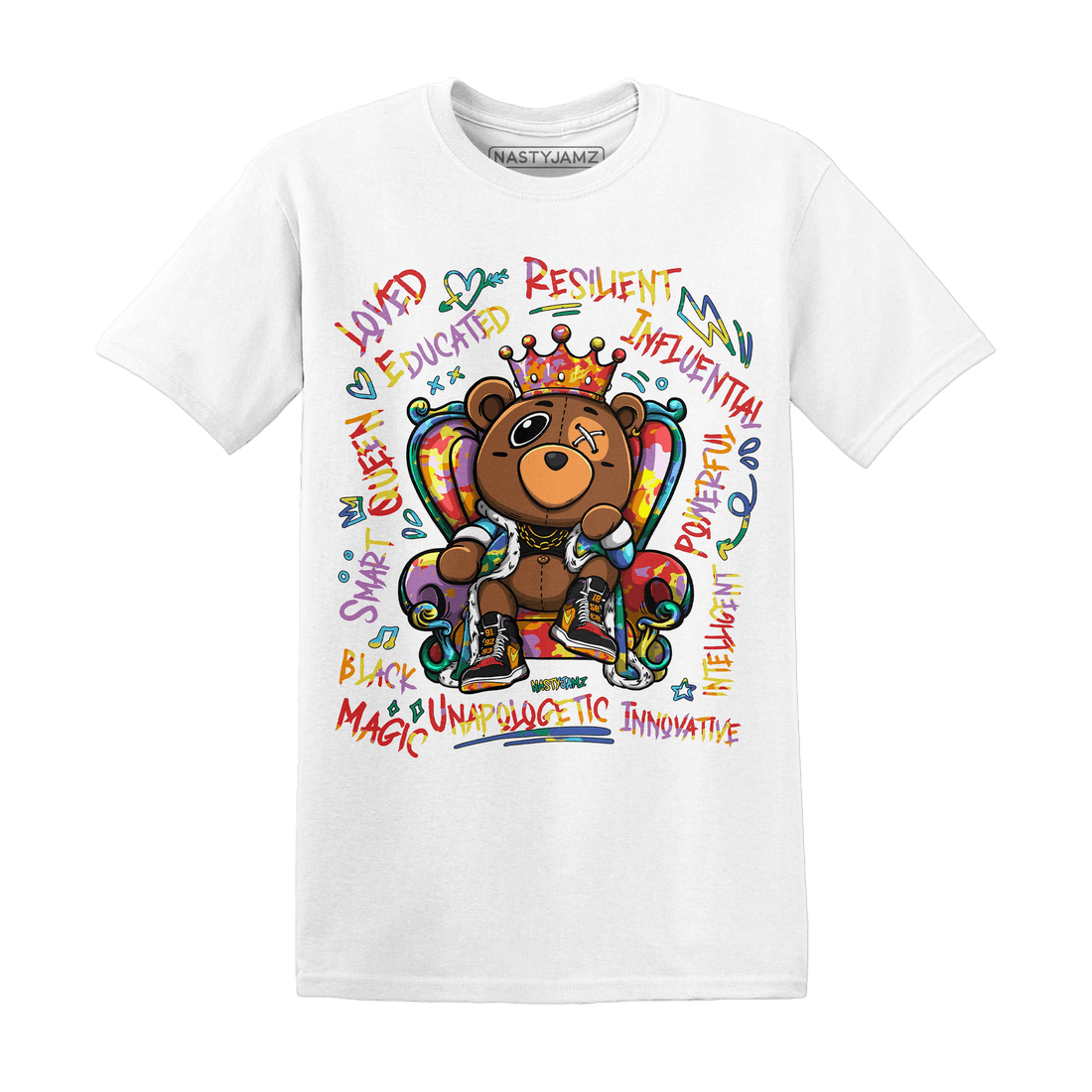Jordan 1 Mid GS Six Championships T Shirt Match BER Self Definition - NastyJamz