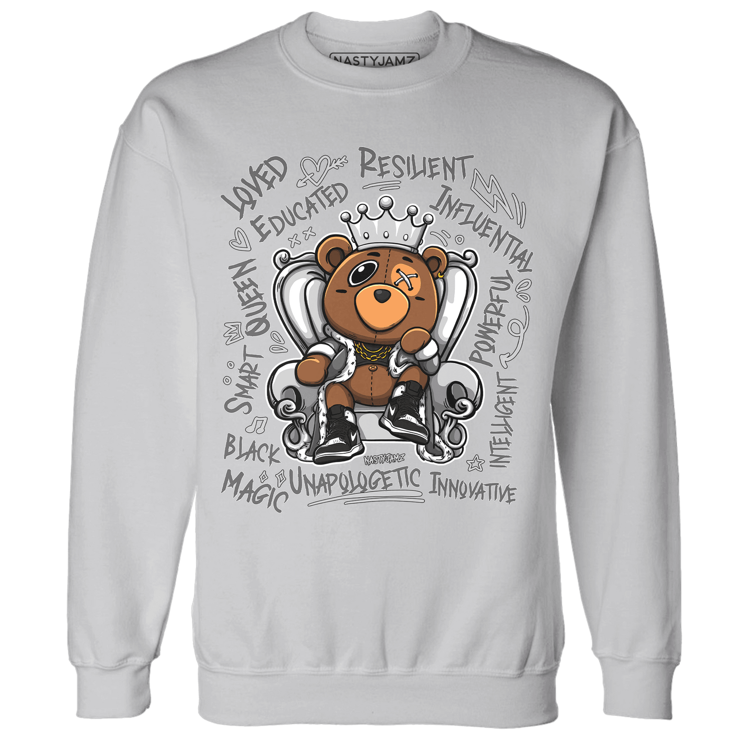 Retro High OG Black White 1s Sweatshirt Match BER Self Definition - NastyJamz