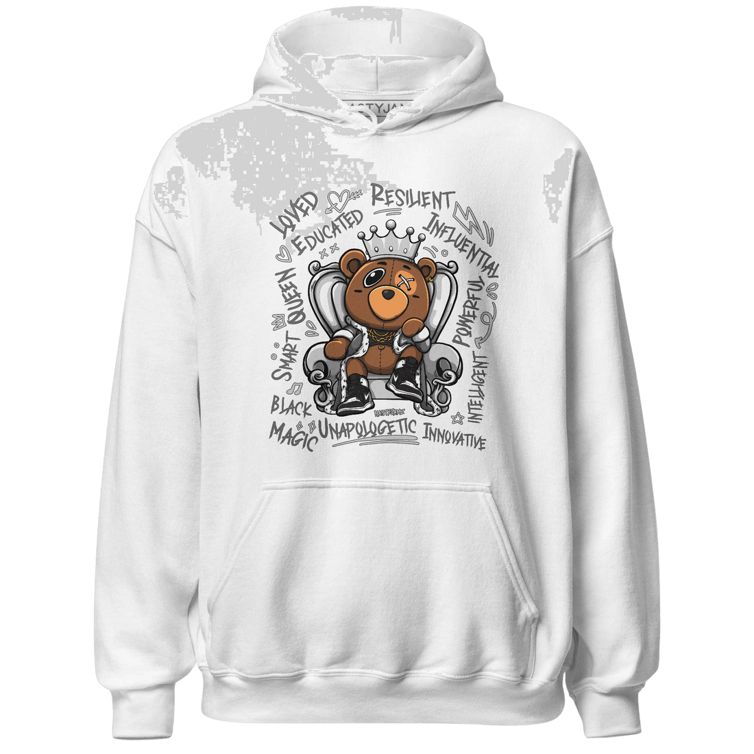 Retro High OG Black White 1s Hoodie Match BER Self Definition - NastyJamz