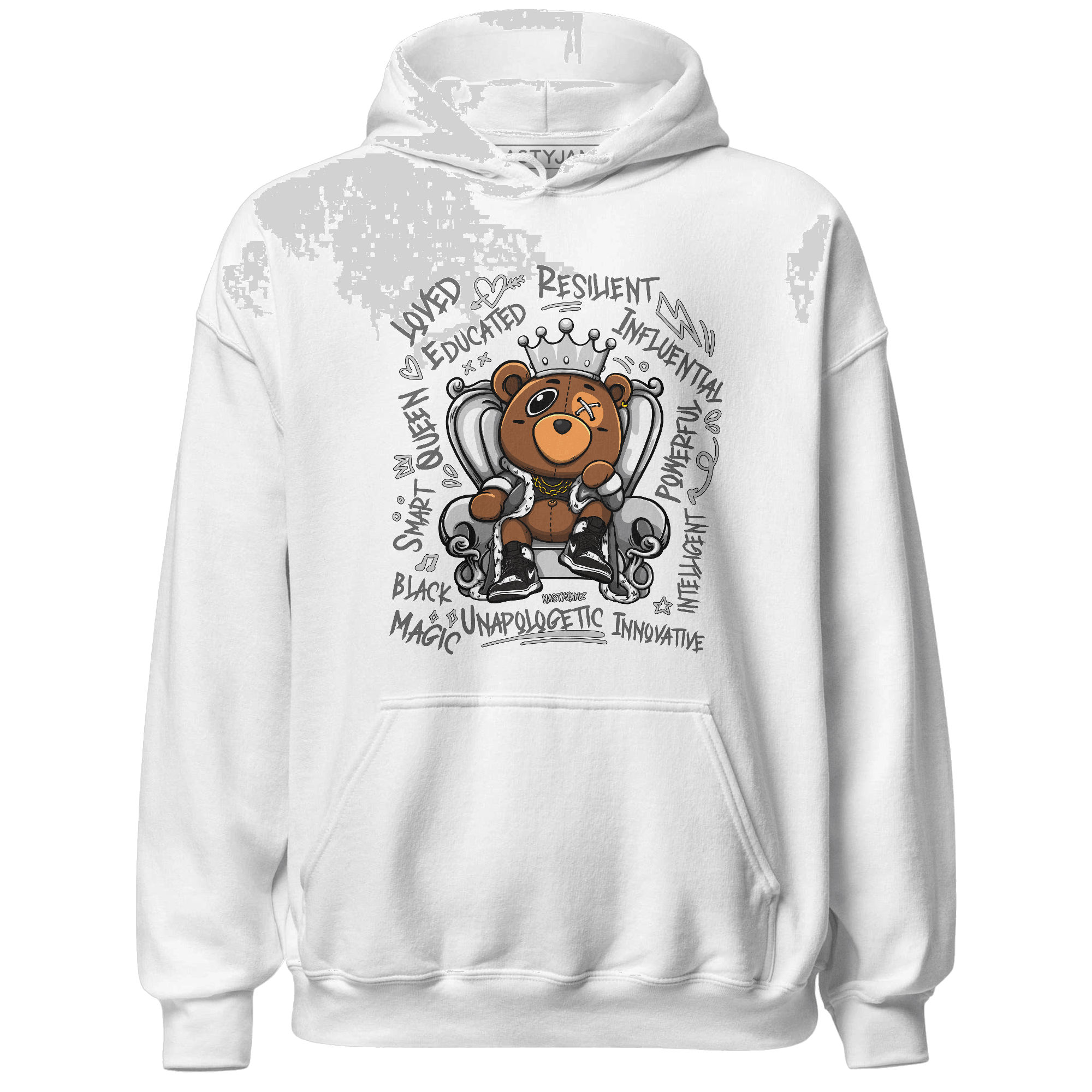 Retro High OG Black White 1s Hoodie Match BER Self Definition - NastyJamz