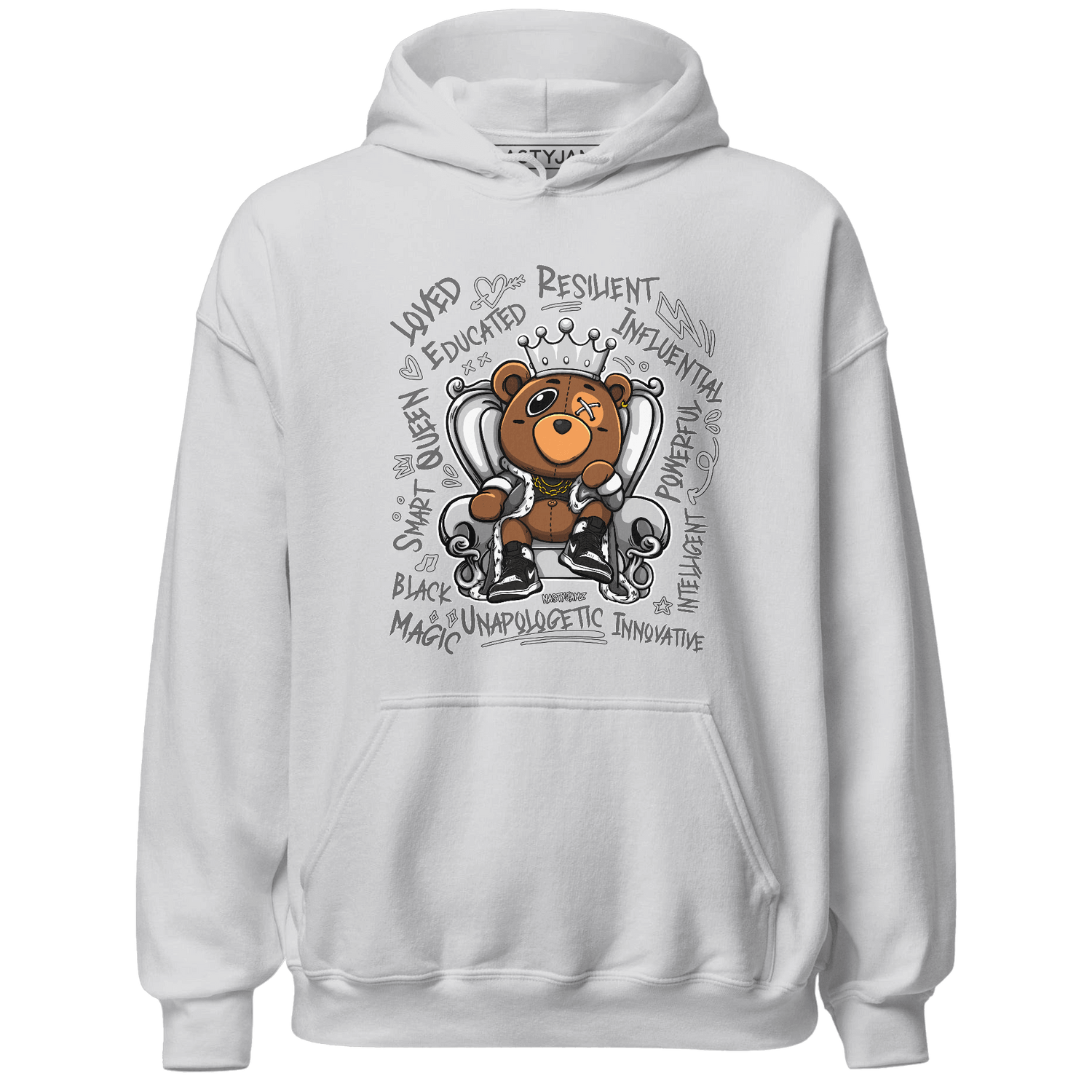 Retro High OG Black White 1s Hoodie Match BER Self Definition - NastyJamz
