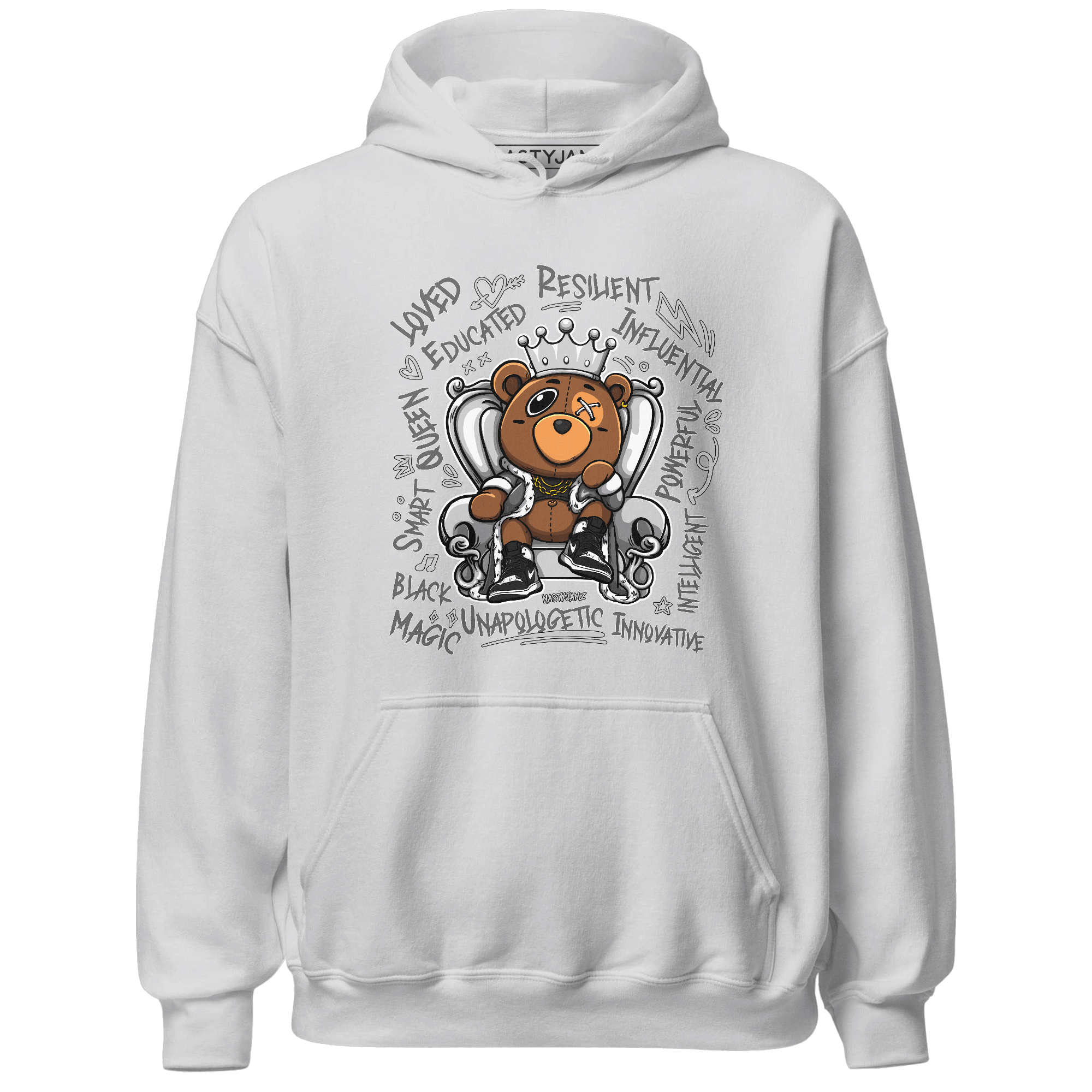 Retro High OG Black White 1s Hoodie Match BER Self Definition - NastyJamz