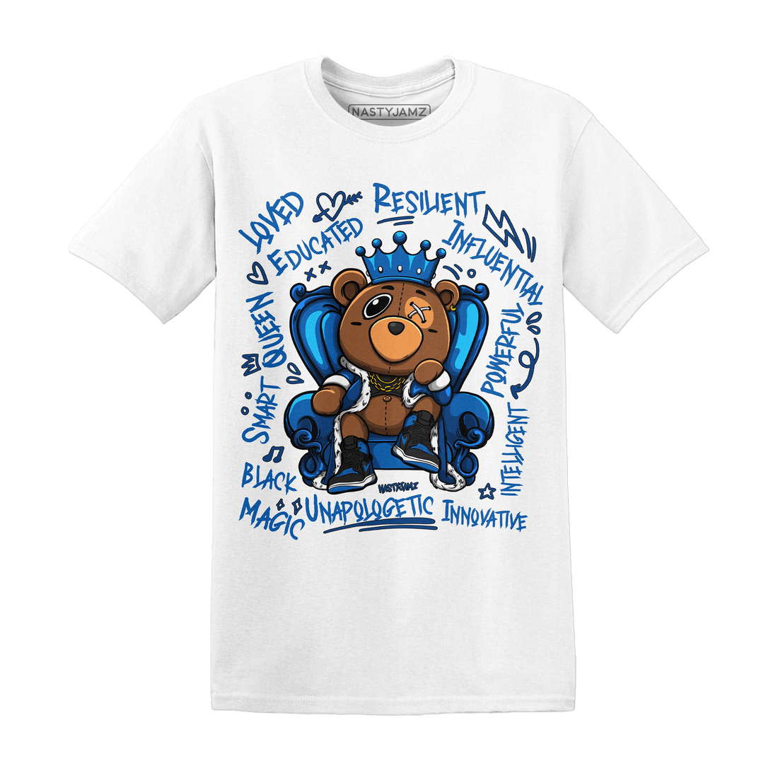 Jordan 1 Royal Reimagined T Shirt Match BER Self Definition - NastyJamz