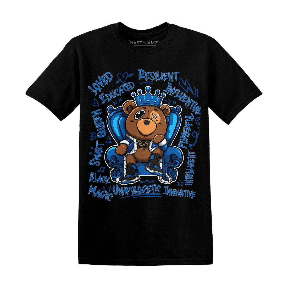 Jordan 1 Royal Reimagined T Shirt Match BER Self Definition - NastyJamz