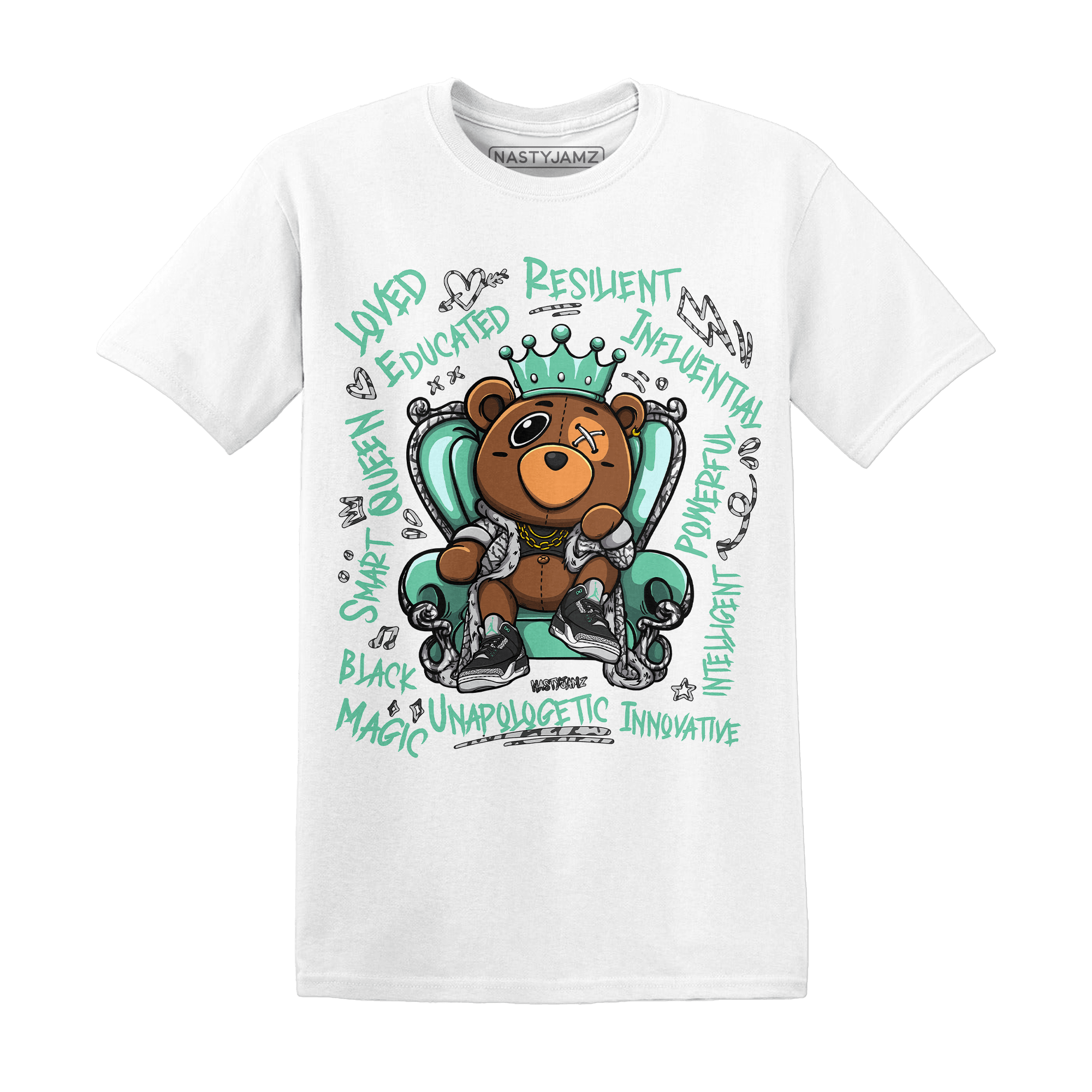 Jordan 3 Green Glow T Shirt Match BER Self Definition - NastyJamz