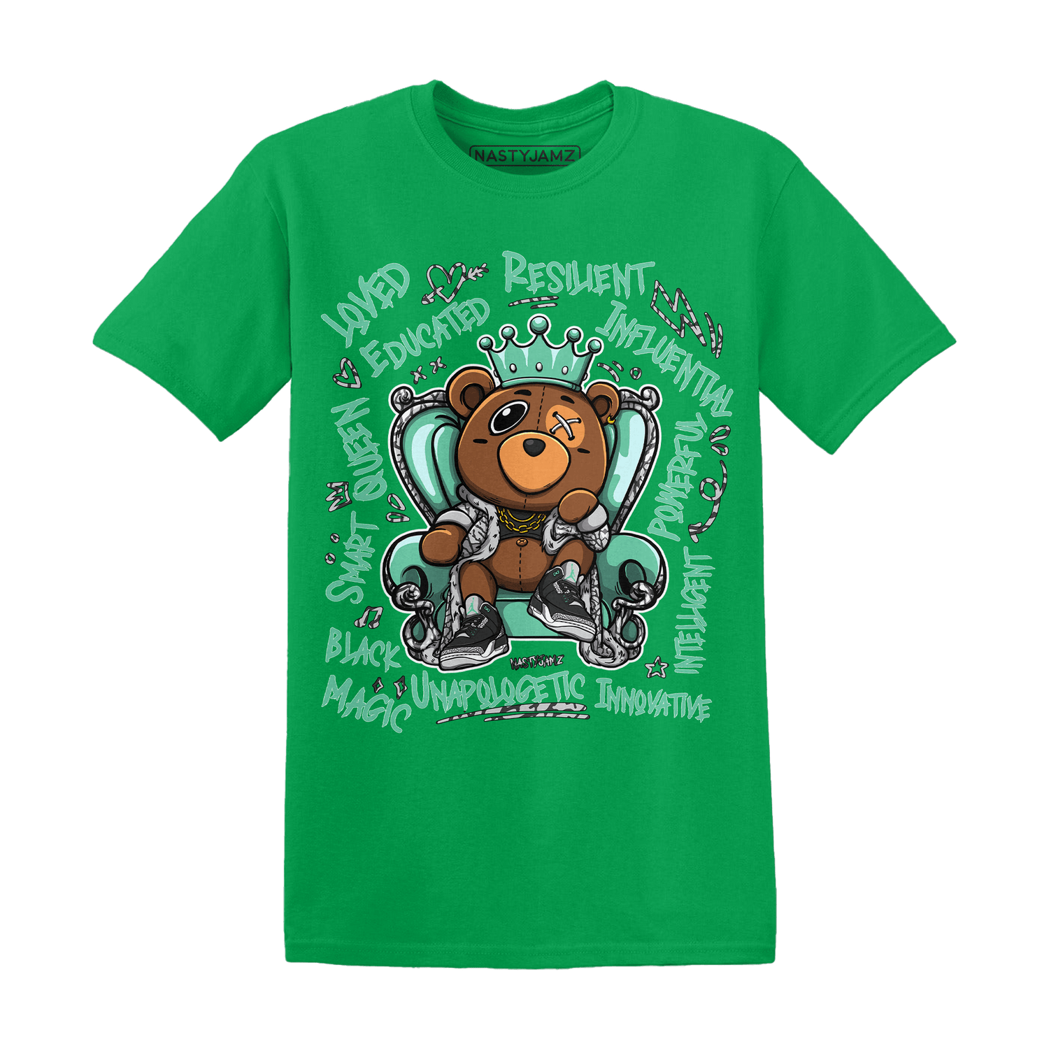 Jordan 3 Green Glow T Shirt Match BER Self Definition - NastyJamz