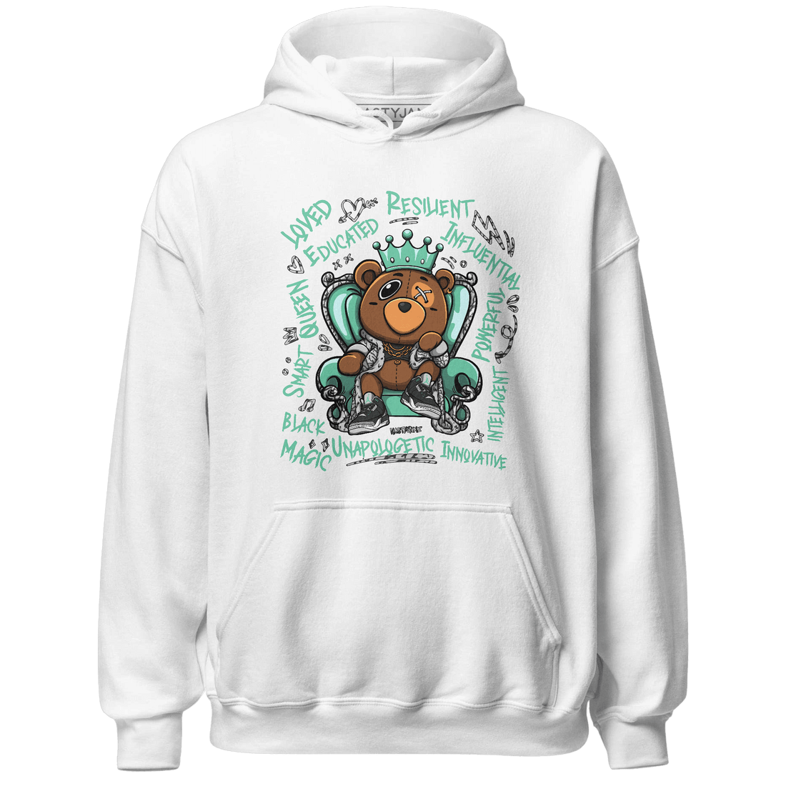 Green Glow 3s Hoodie Match BER Self Definition - NastyJamz