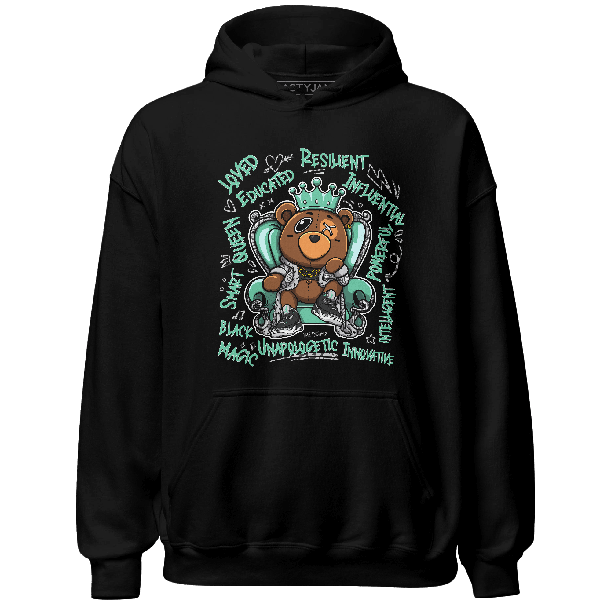 Green Glow 3s Hoodie Match BER Self Definition - NastyJamz