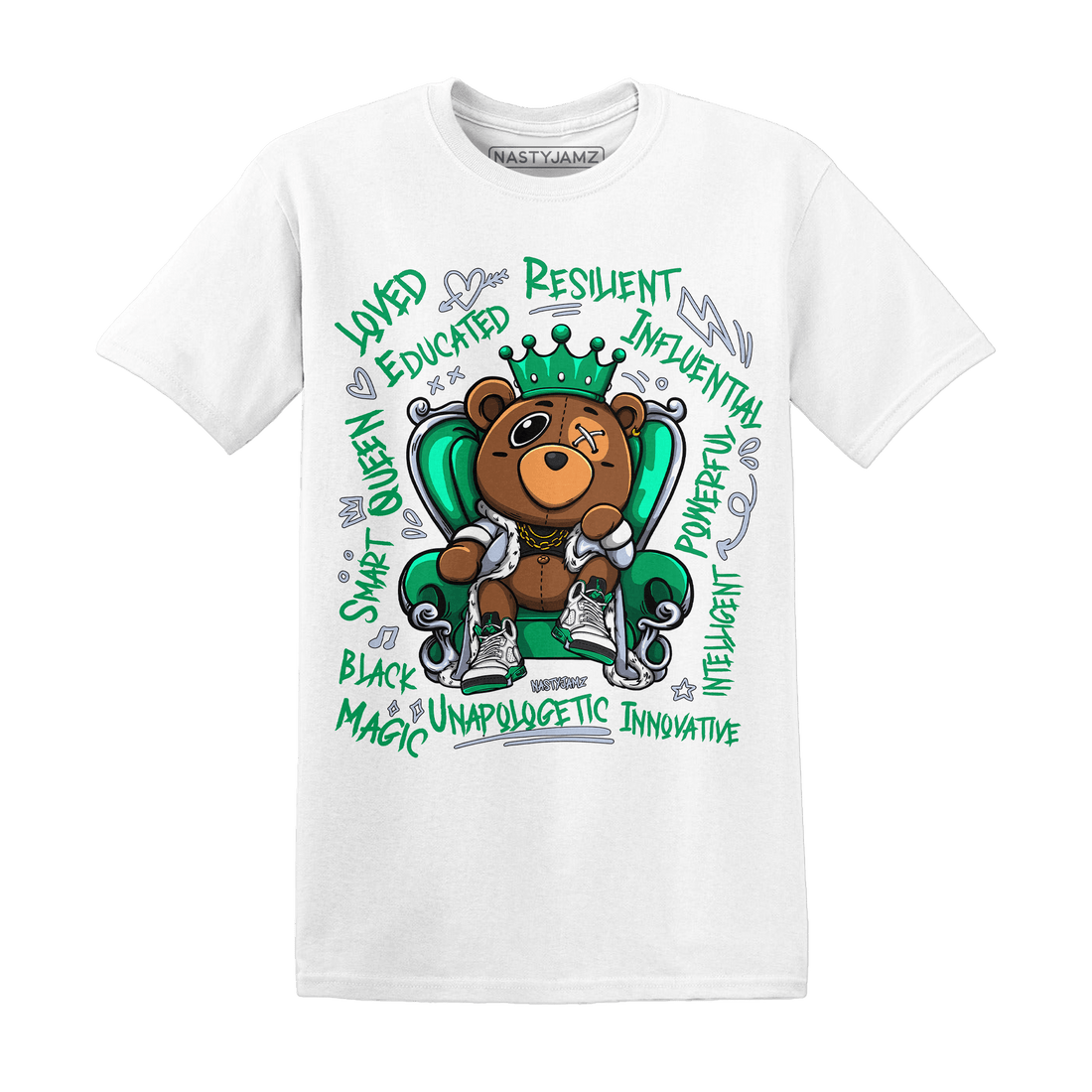 Jordan 5 Lucky Green T Shirt Match BER Self Definition - NastyJamz