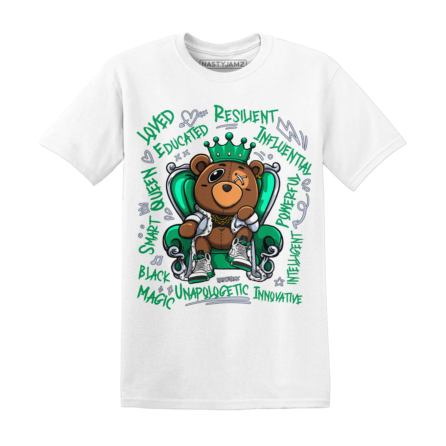 Jordan 5 Lucky Green T Shirt Match BER Self Definition - NastyJamz