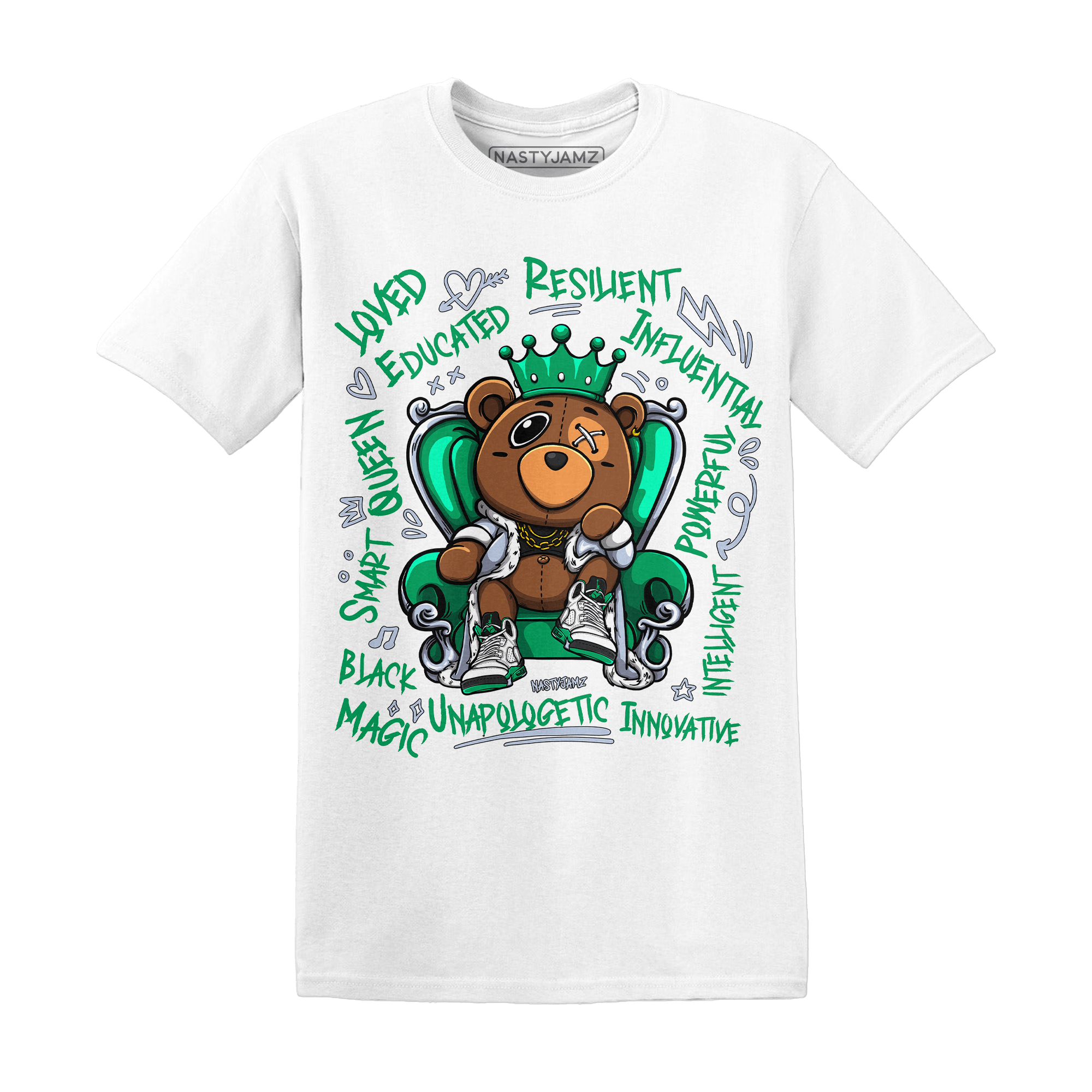 Jordan 5 Lucky Green T Shirt Match BER Self Definition - NastyJamz