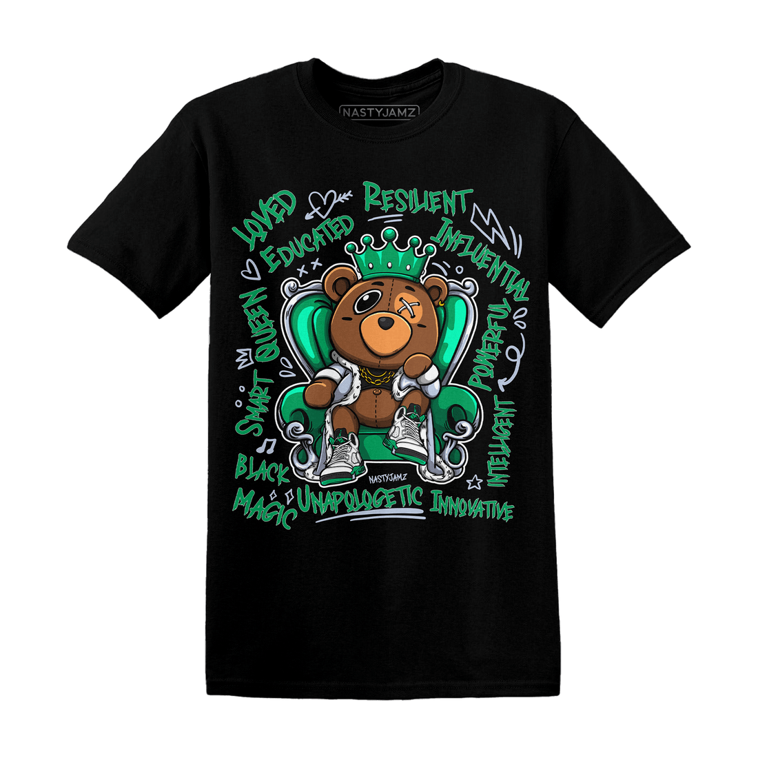 Jordan 5 Lucky Green T Shirt Match BER Self Definition - NastyJamz