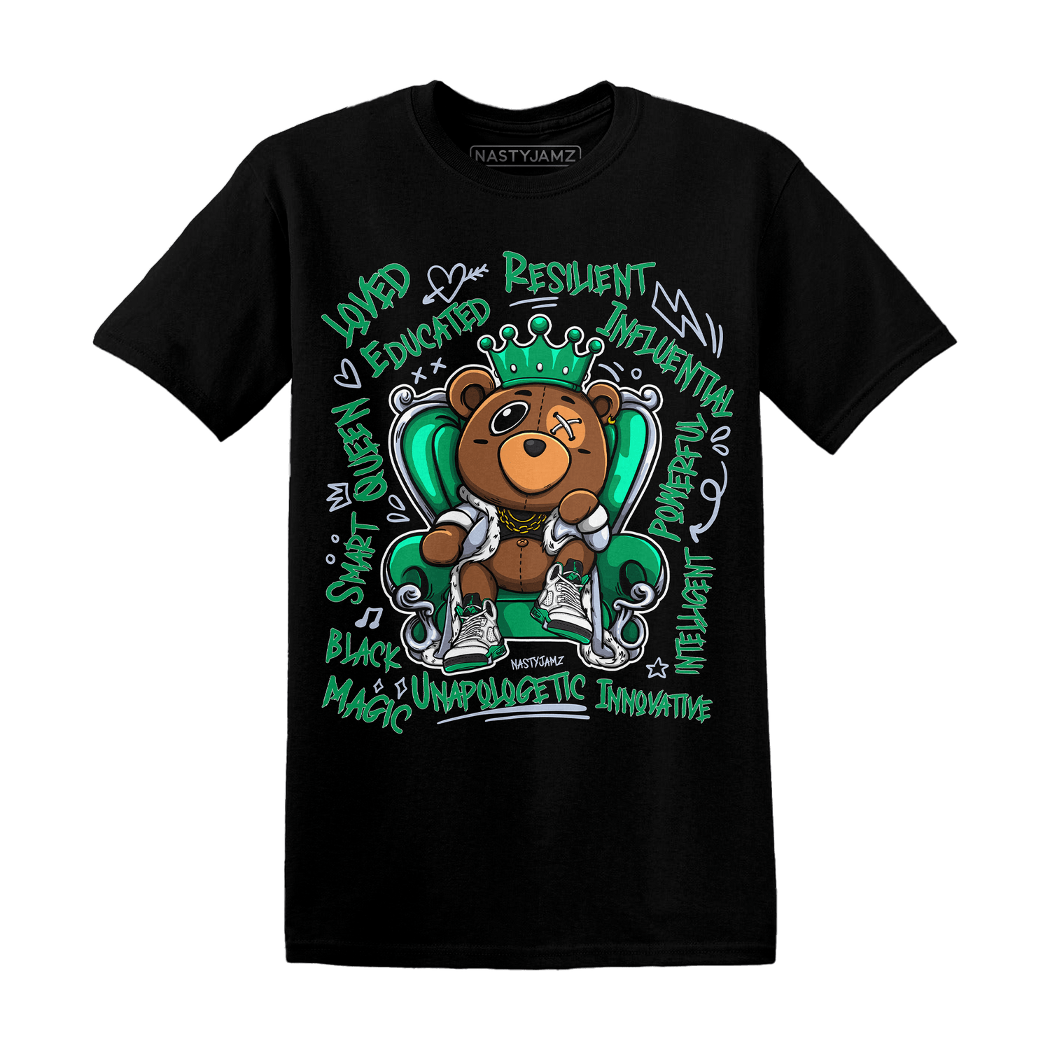 Jordan 5 Lucky Green T Shirt Match BER Self Definition - NastyJamz