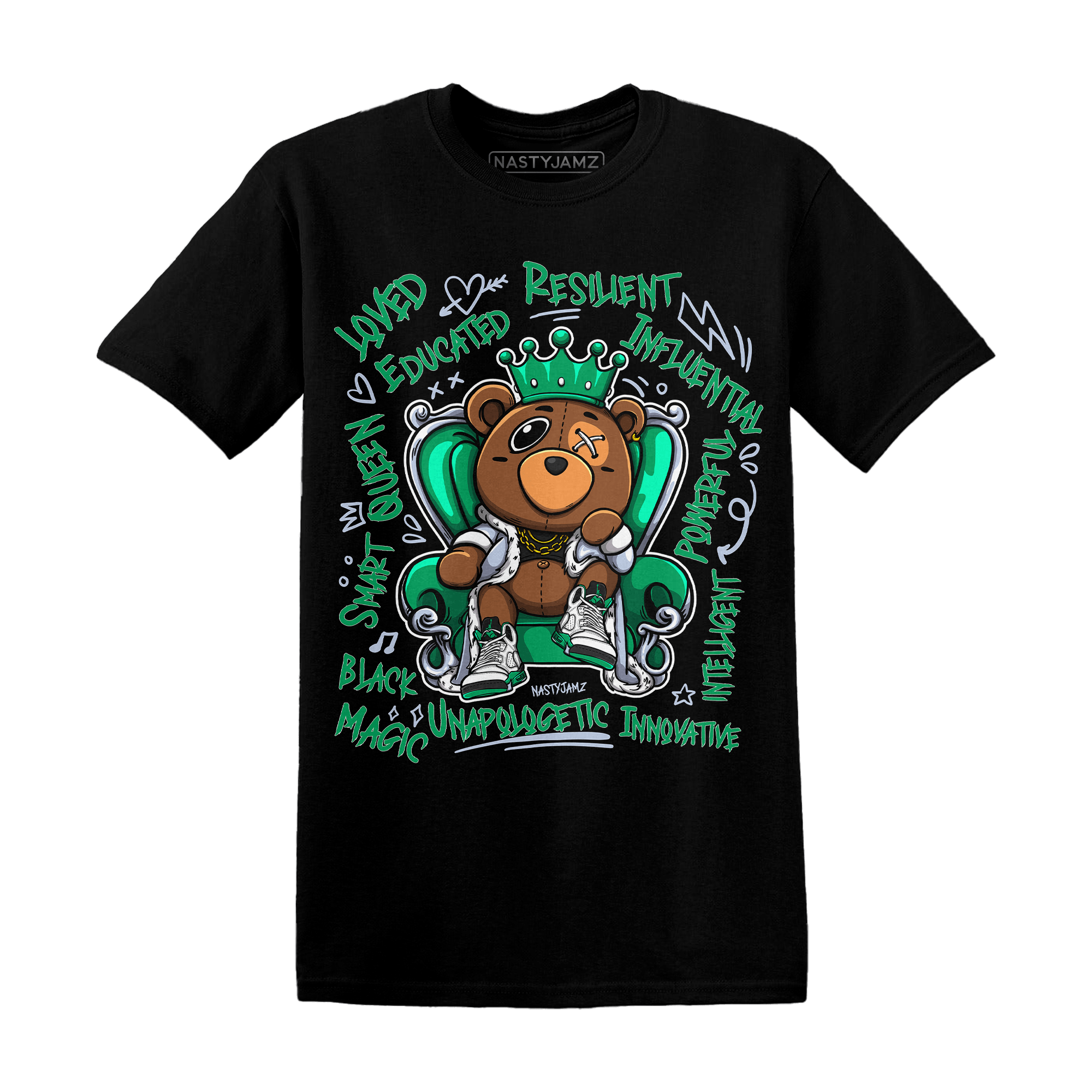 Jordan 5 Lucky Green T Shirt Match BER Self Definition - NastyJamz