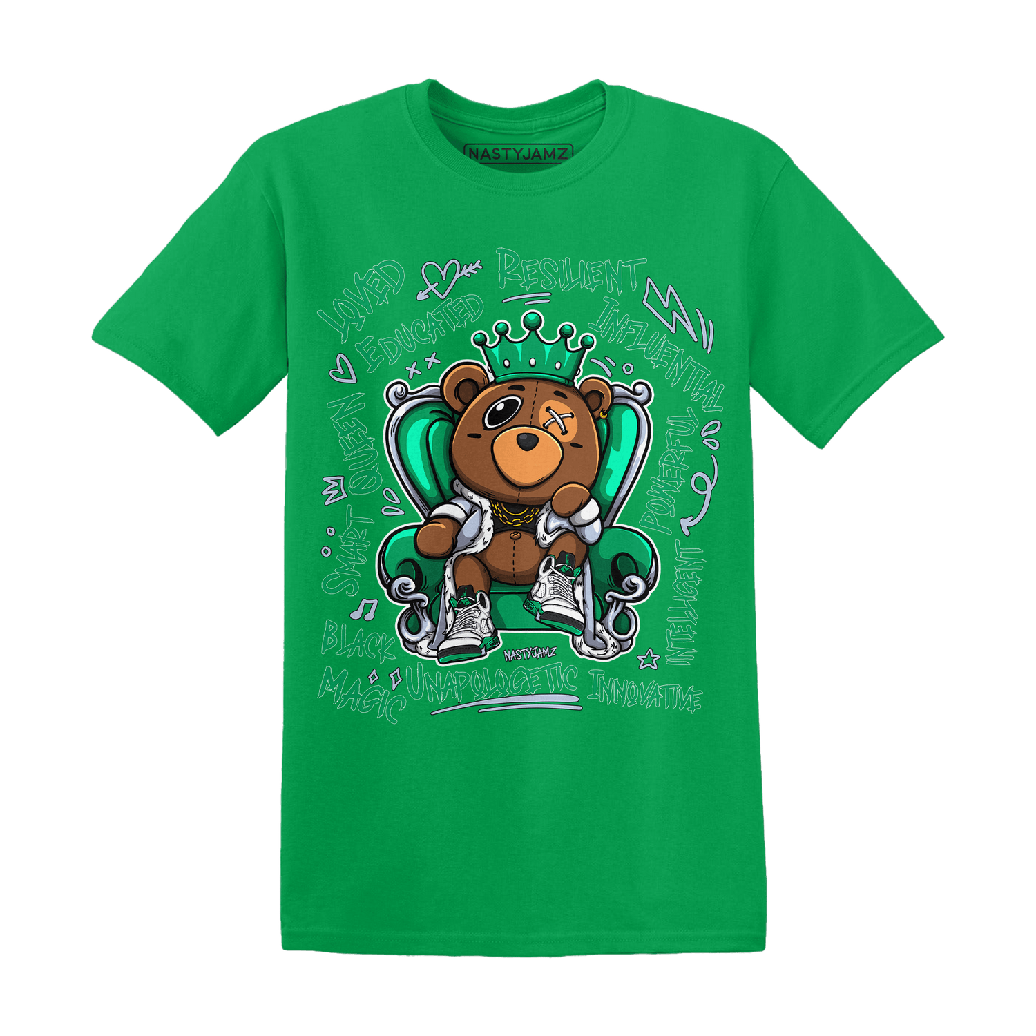 Jordan 5 Lucky Green T Shirt Match BER Self Definition - NastyJamz