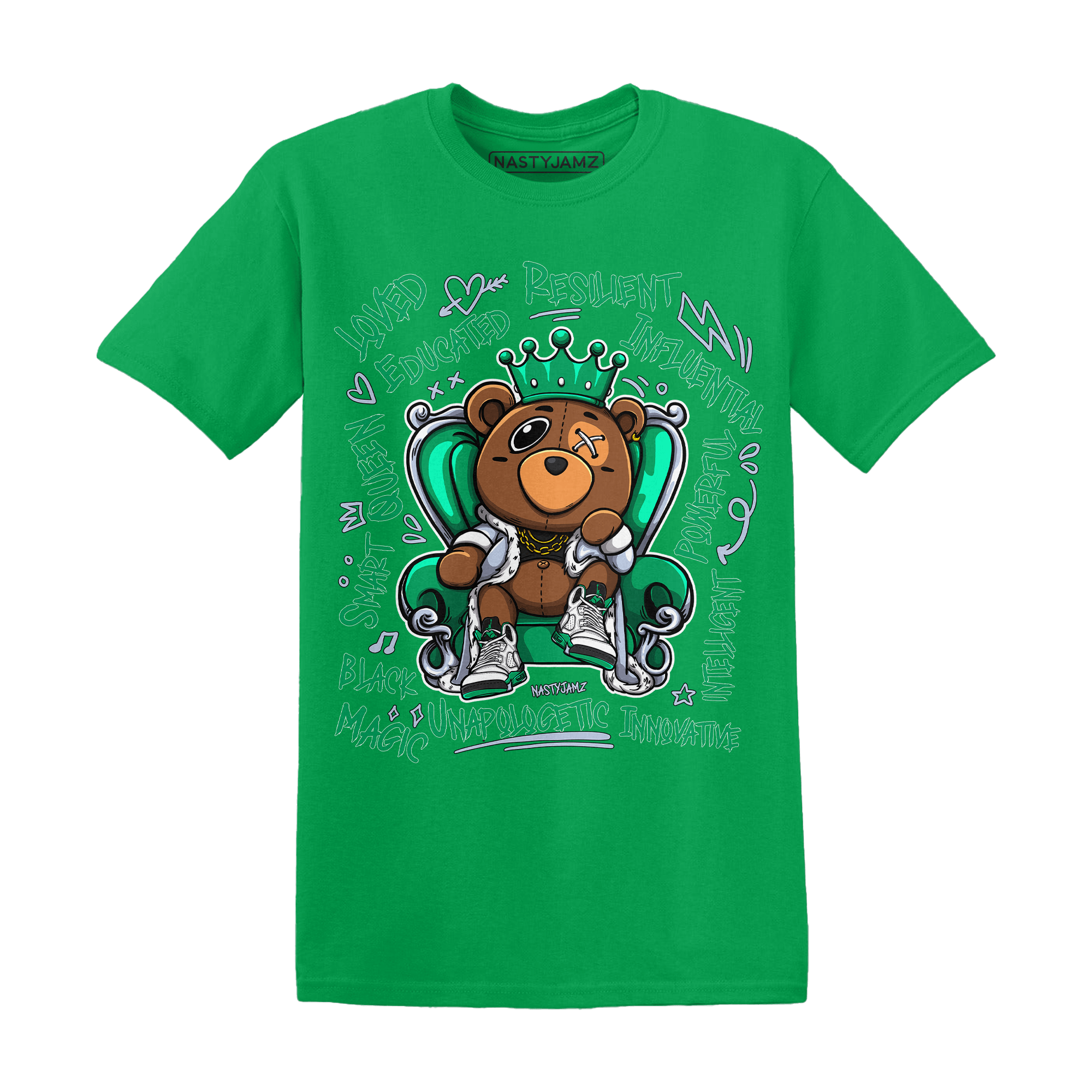 Jordan 5 Lucky Green T Shirt Match BER Self Definition - NastyJamz