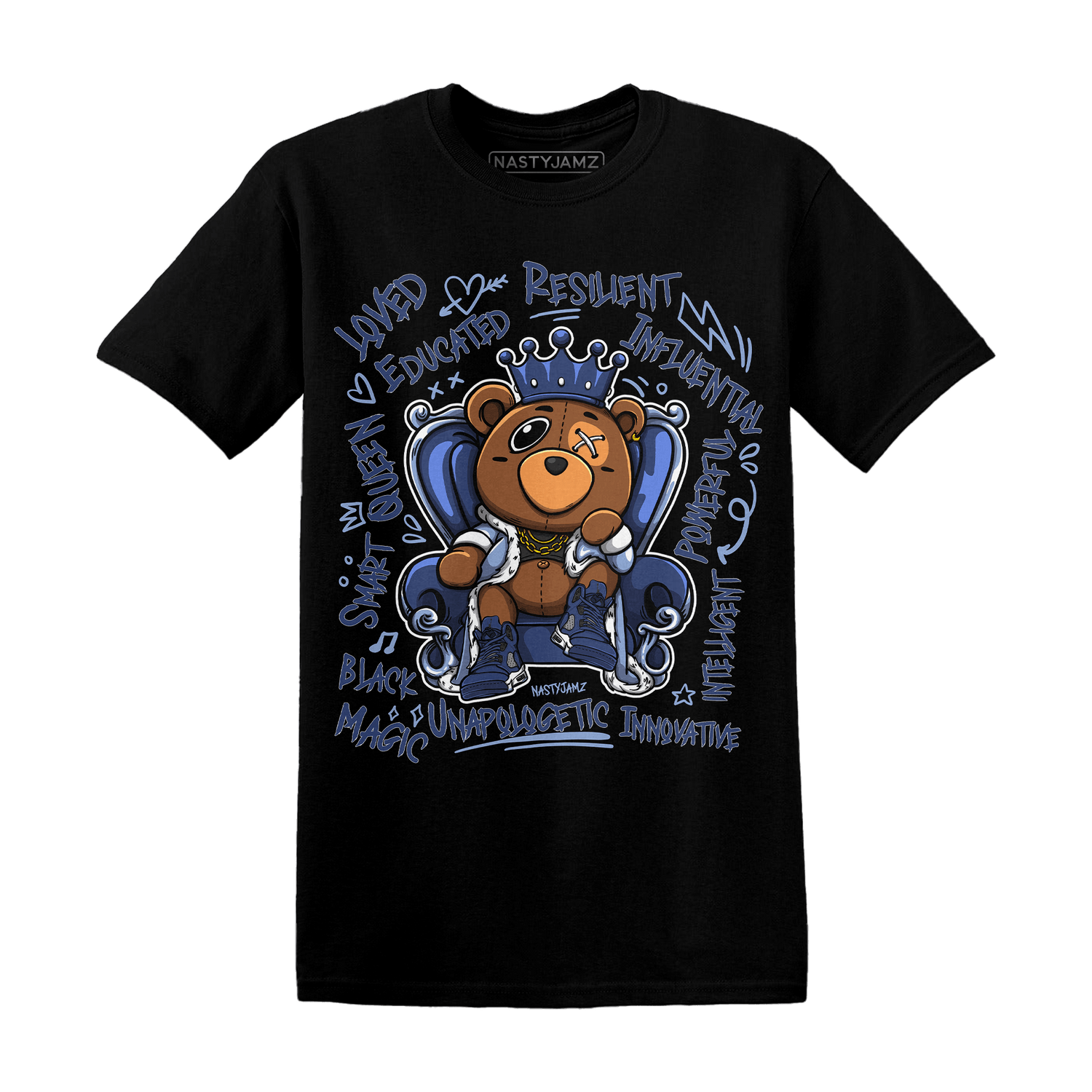 Jordan 5 Midnight Navy T Shirt Match BER Self Definition - NastyJamz