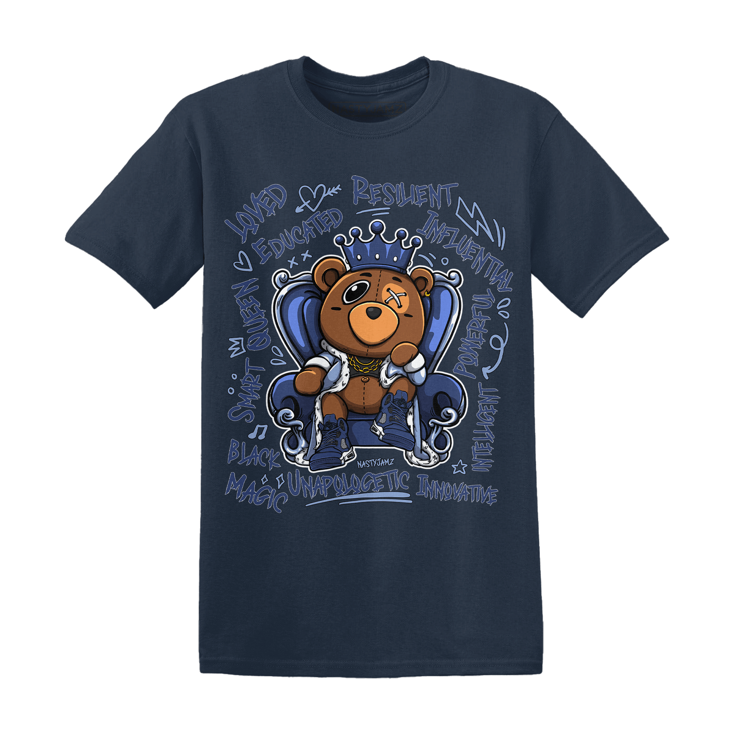 Jordan 5 Midnight Navy T Shirt Match BER Self Definition - NastyJamz