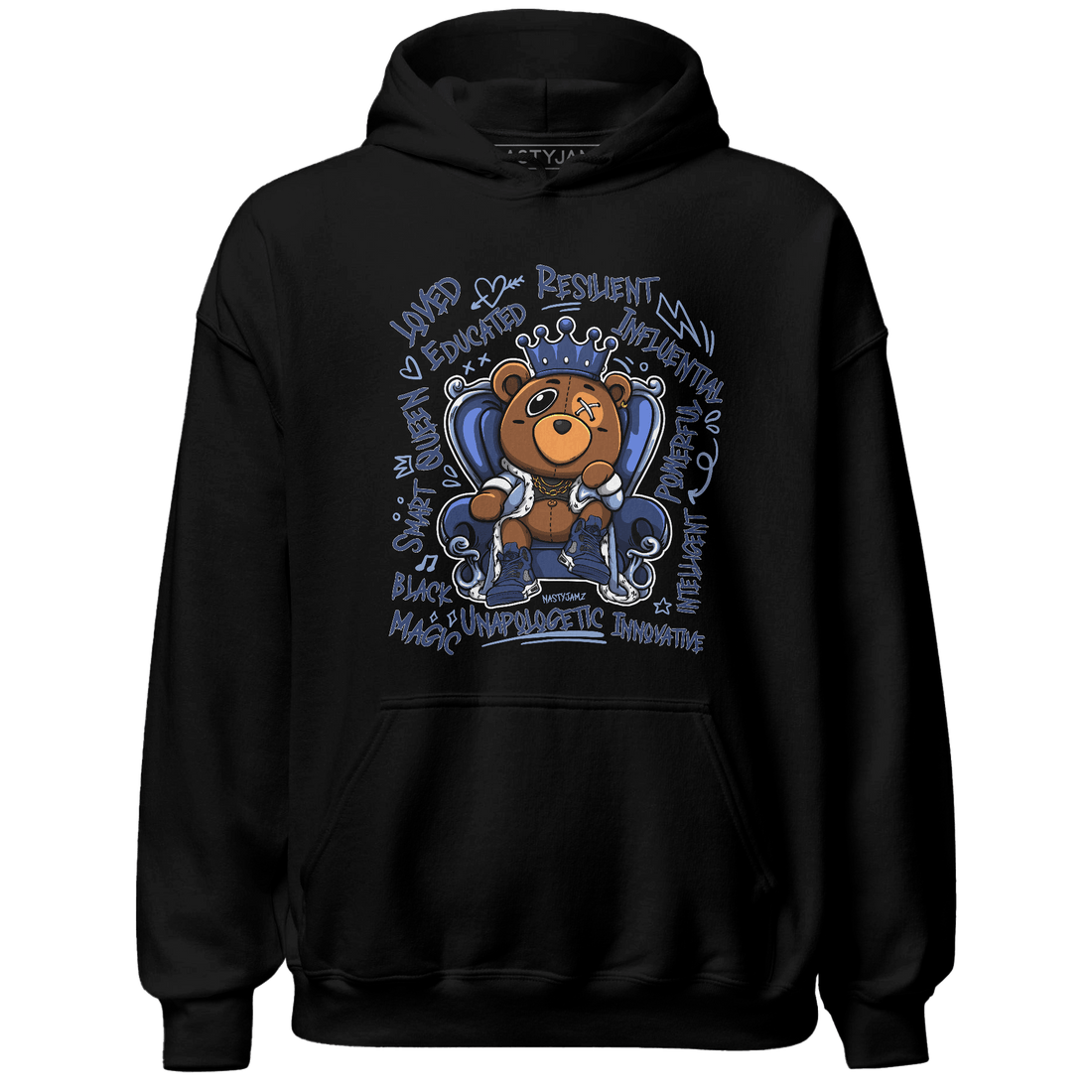 Midnight Navy 5s Hoodie Match BER Self Definition - NastyJamz
