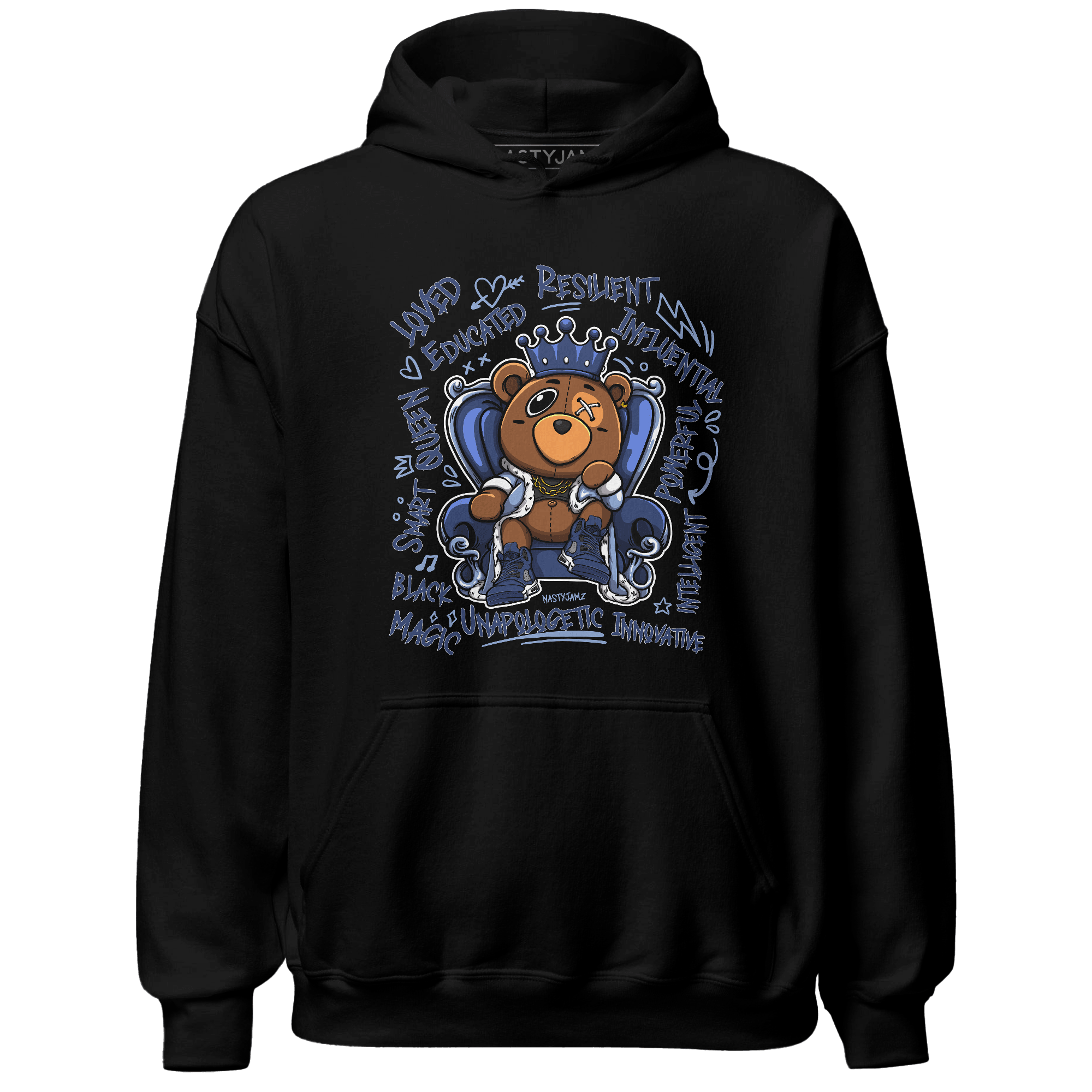 Midnight Navy 5s Hoodie Match BER Self Definition - NastyJamz