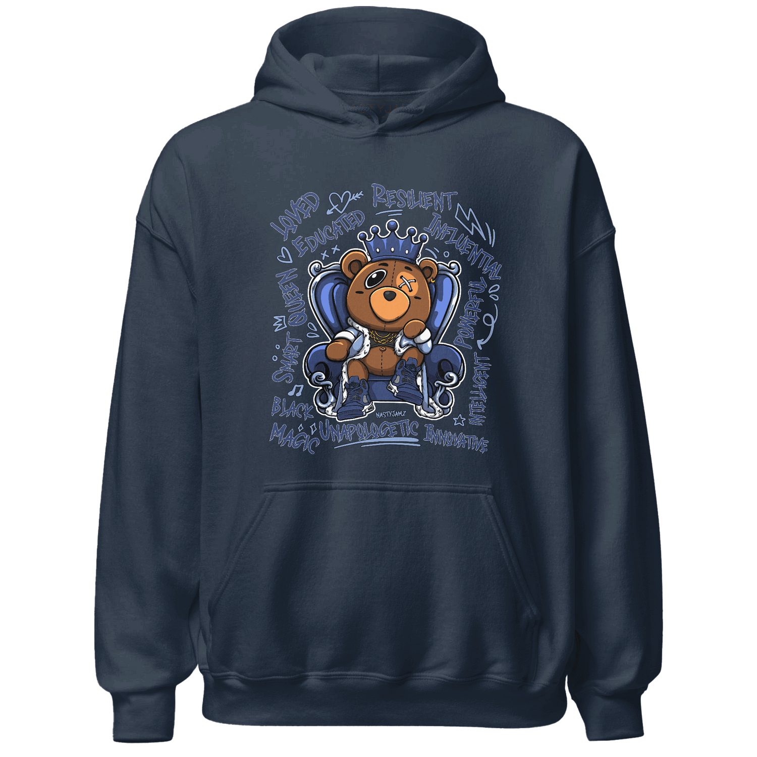 Midnight Navy 5s Hoodie Match BER Self Definition - NastyJamz