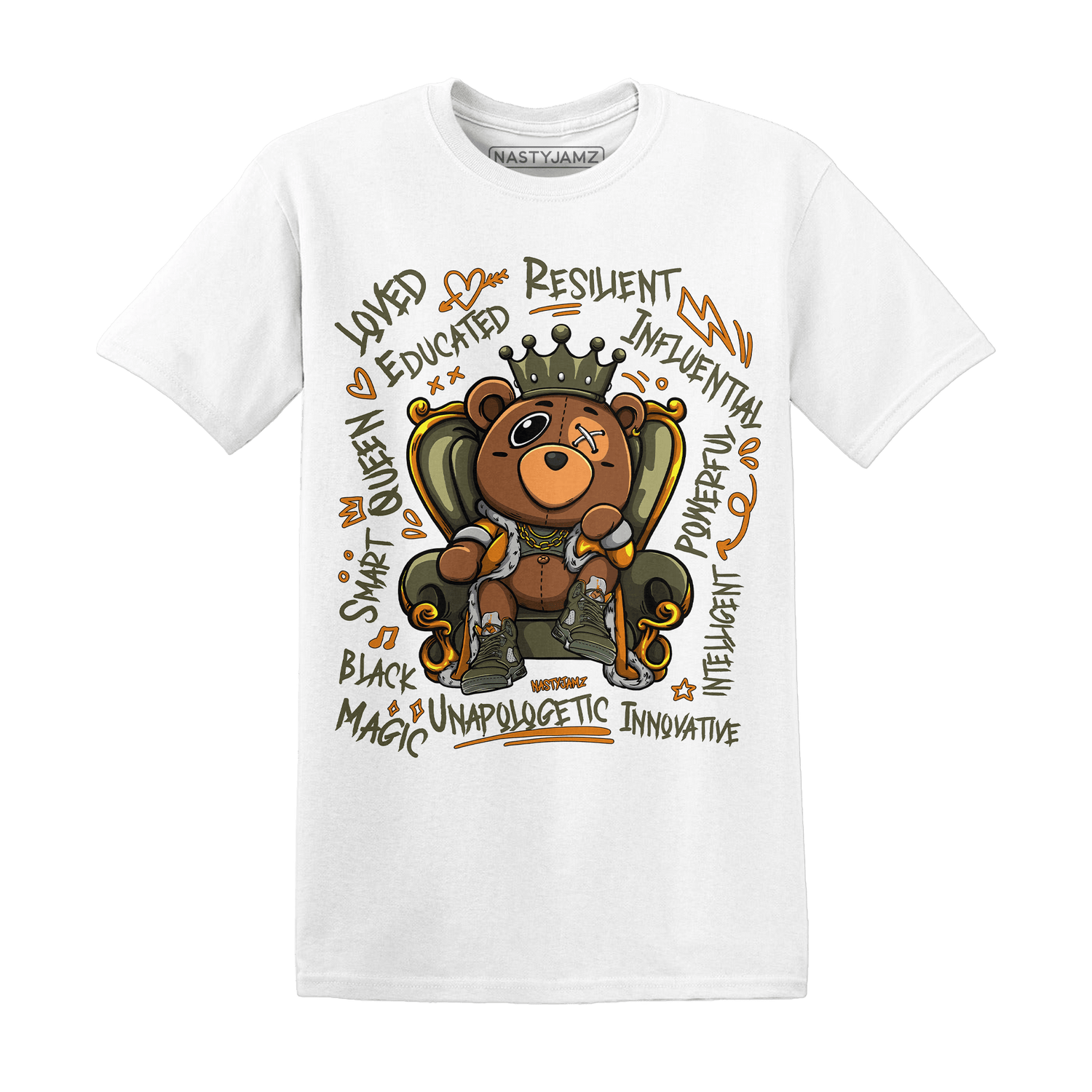 Jordan 5 Olive T Shirt Match BER Self Definition - NastyJamz