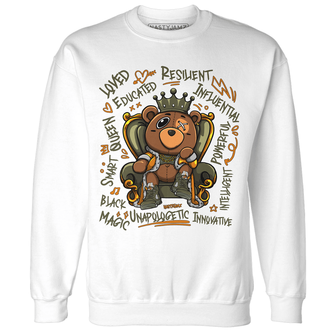 Olive 5s Sweatshirt Match BER Self Definition - NastyJamz