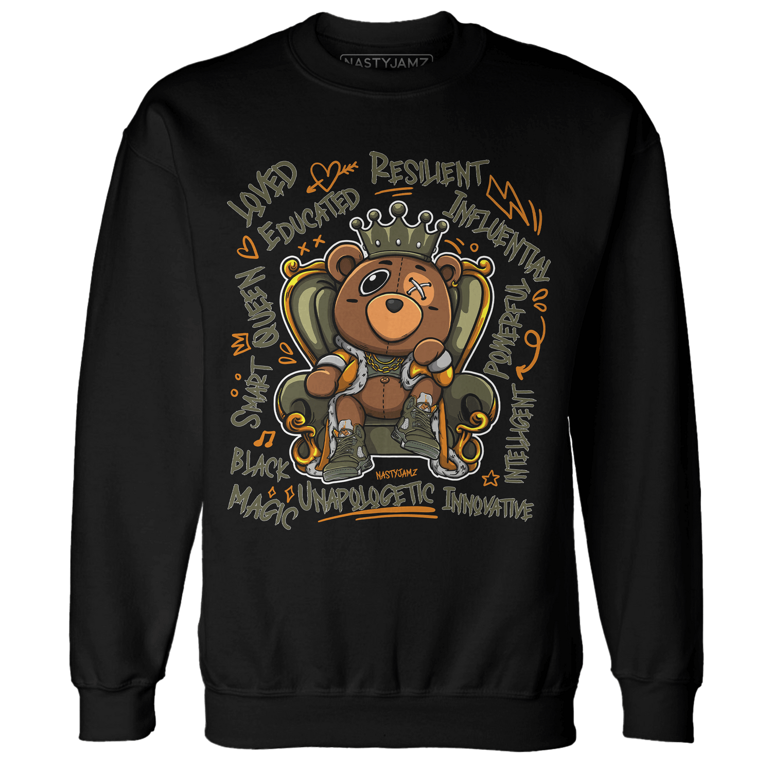 Olive 5s Sweatshirt Match BER Self Definition - NastyJamz