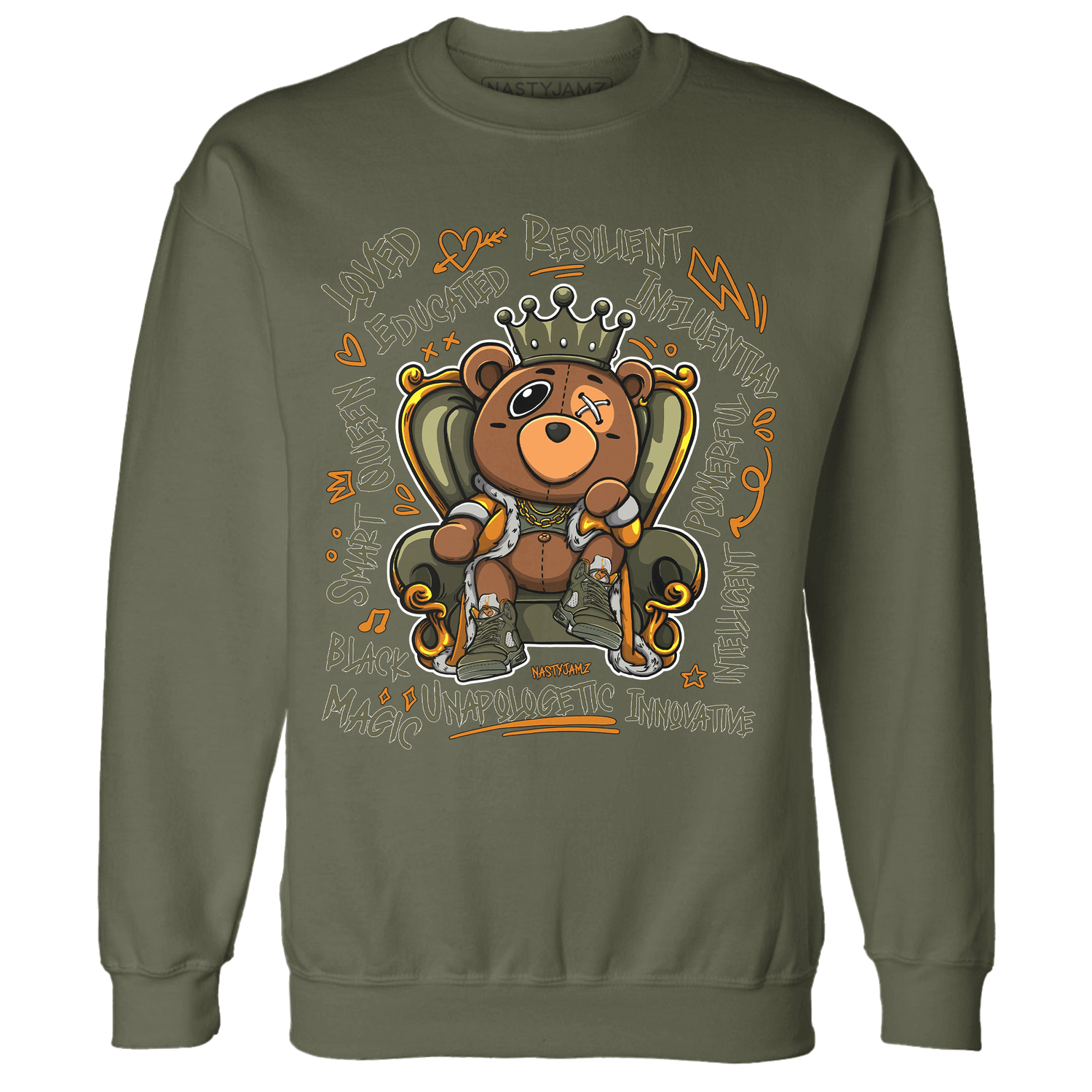 Olive 5s Sweatshirt Match BER Self Definition - NastyJamz