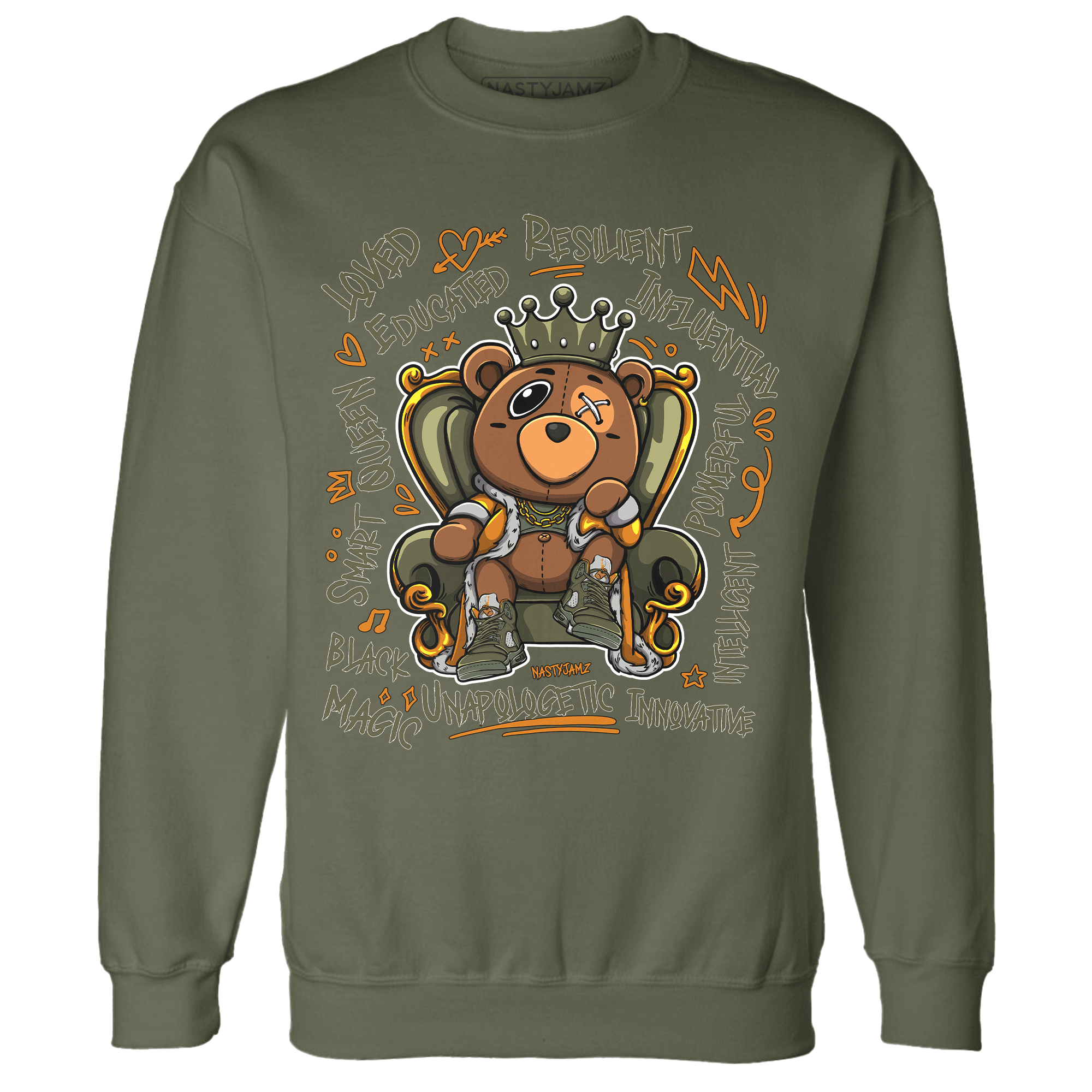 Olive 5s Sweatshirt Match BER Self Definition - NastyJamz