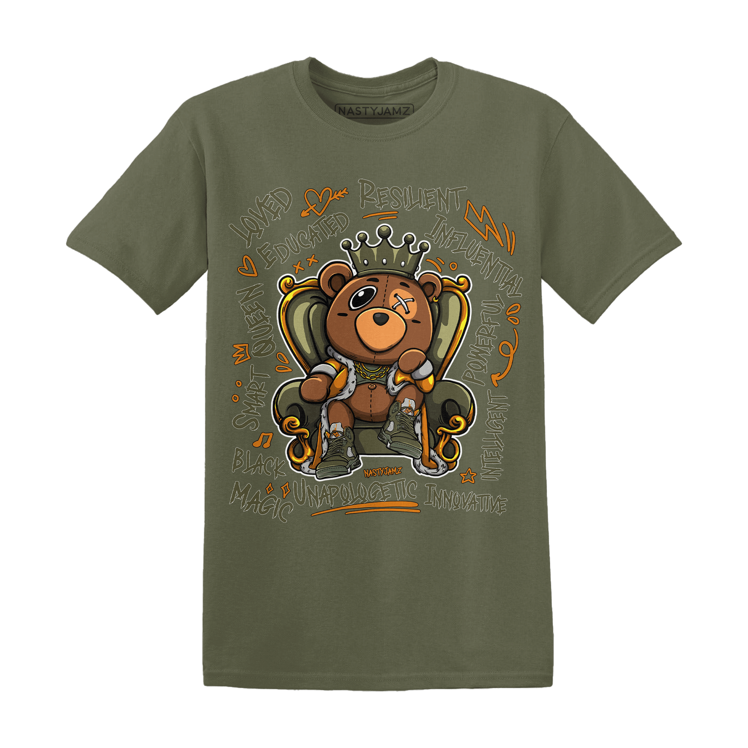 Jordan 5 Olive T Shirt Match BER Self Definition - NastyJamz