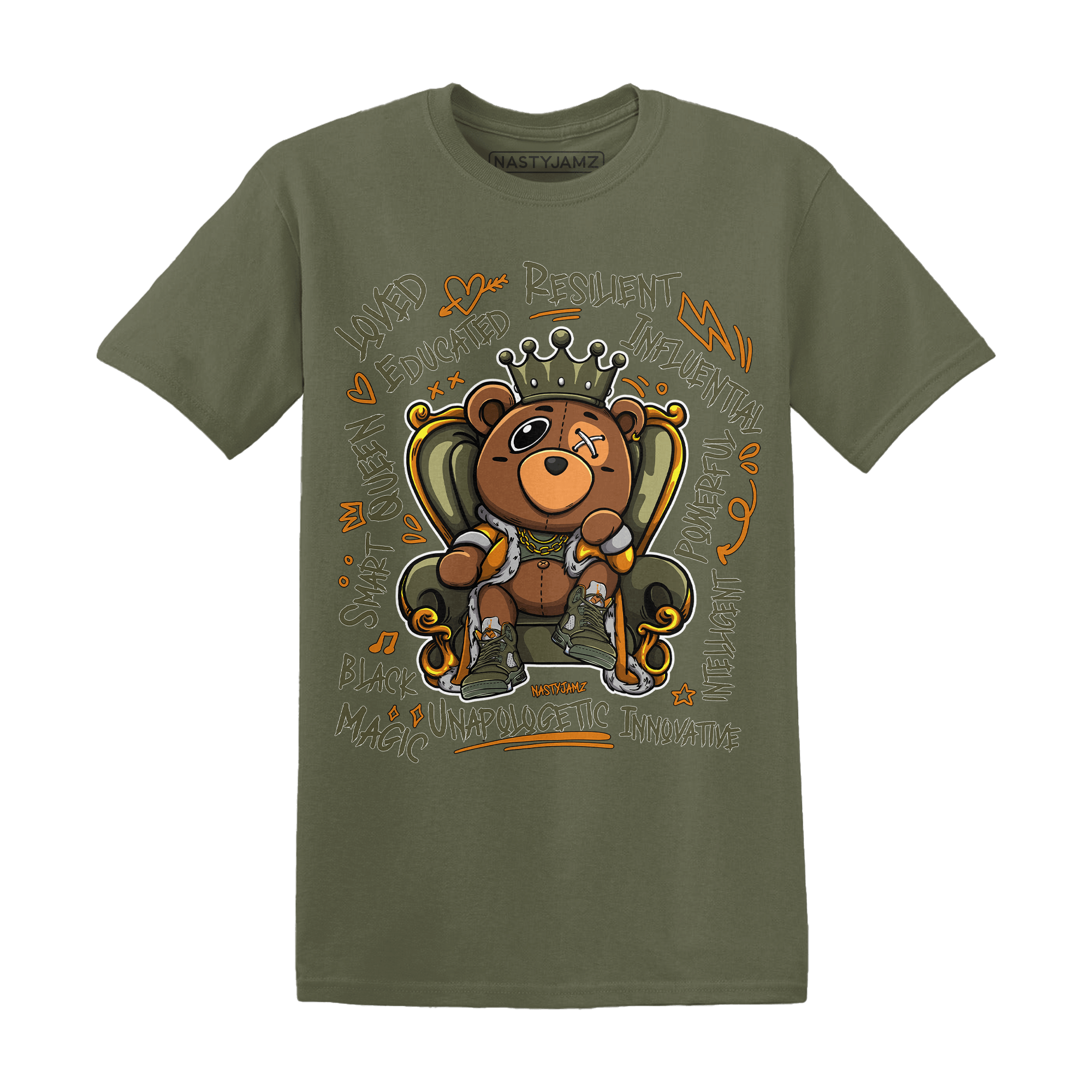 Jordan 5 Olive T Shirt Match BER Self Definition - NastyJamz