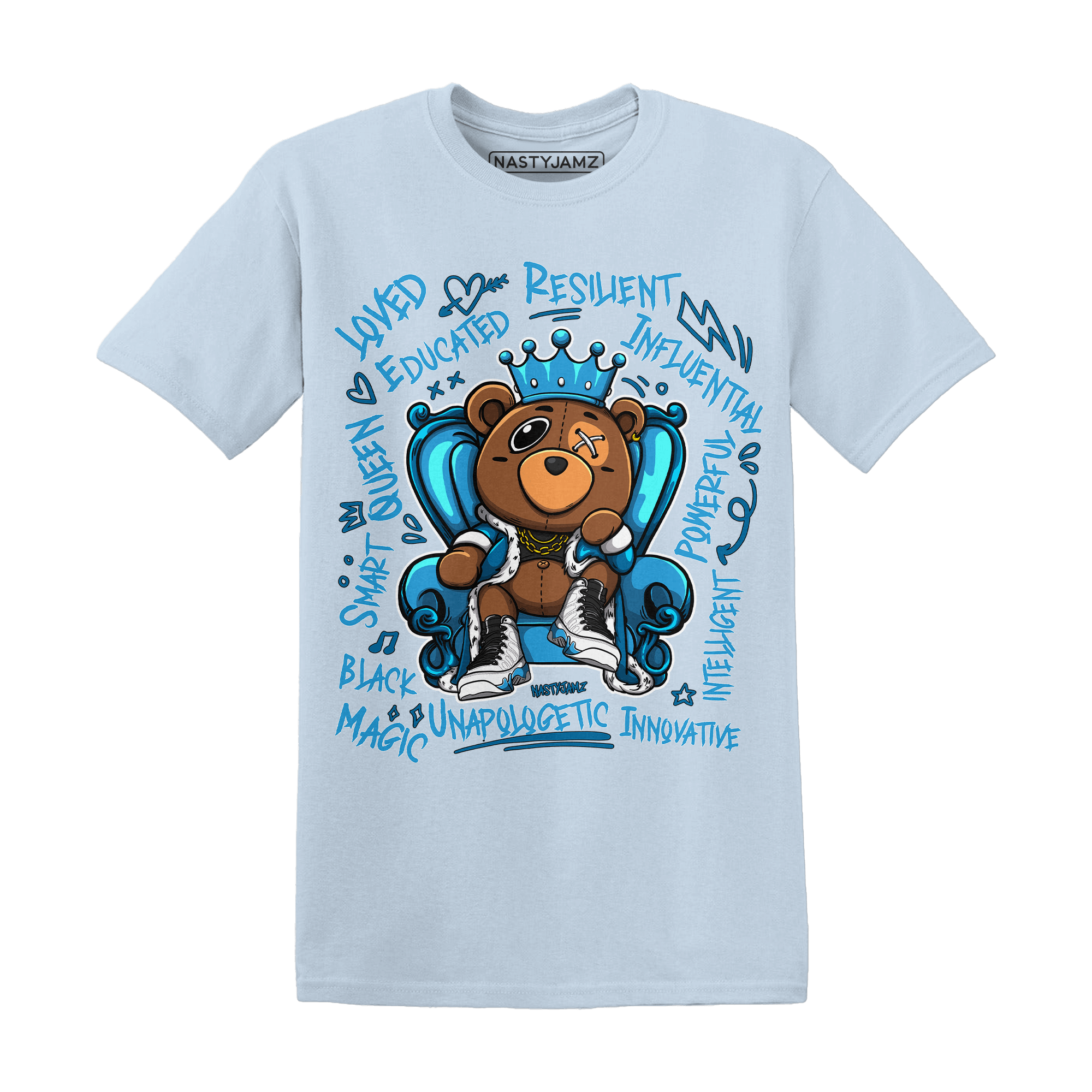 Jordan 9 Powder Blue T Shirt Match BER Self Definition - NastyJamz