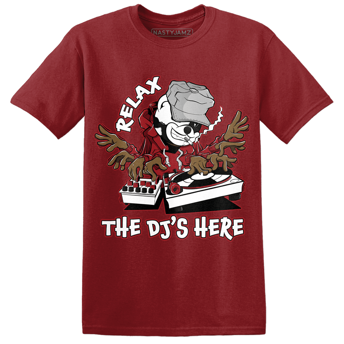 Retro Red Taxi 12s T Shirt Match BER The DJ Here - NastyJamz