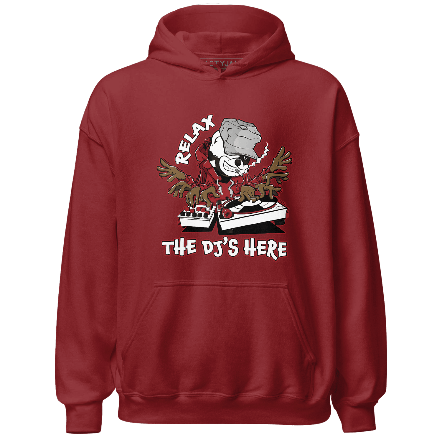 Retro Red Taxi 12s Hoodie Match BER The DJ Here - NastyJamz