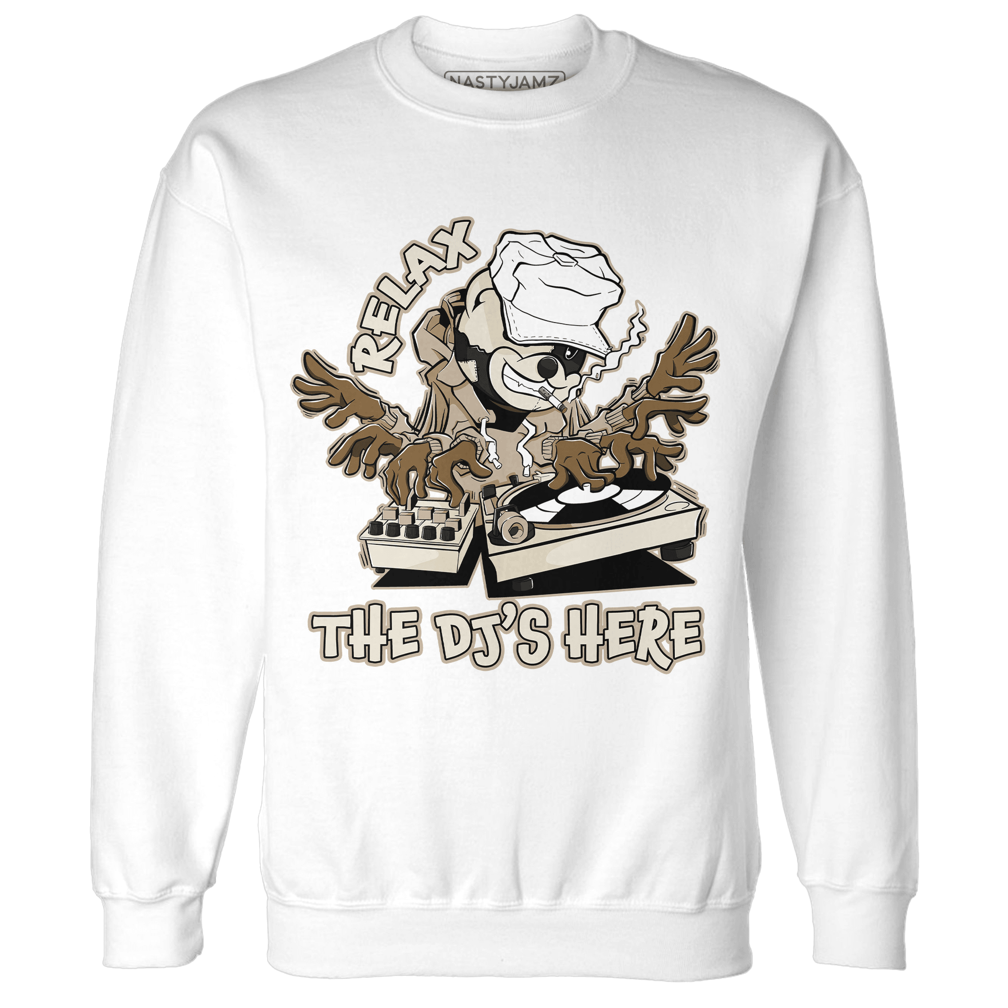 Latte 1s Sweatshirt Match BER The DJ Here - NastyJamz