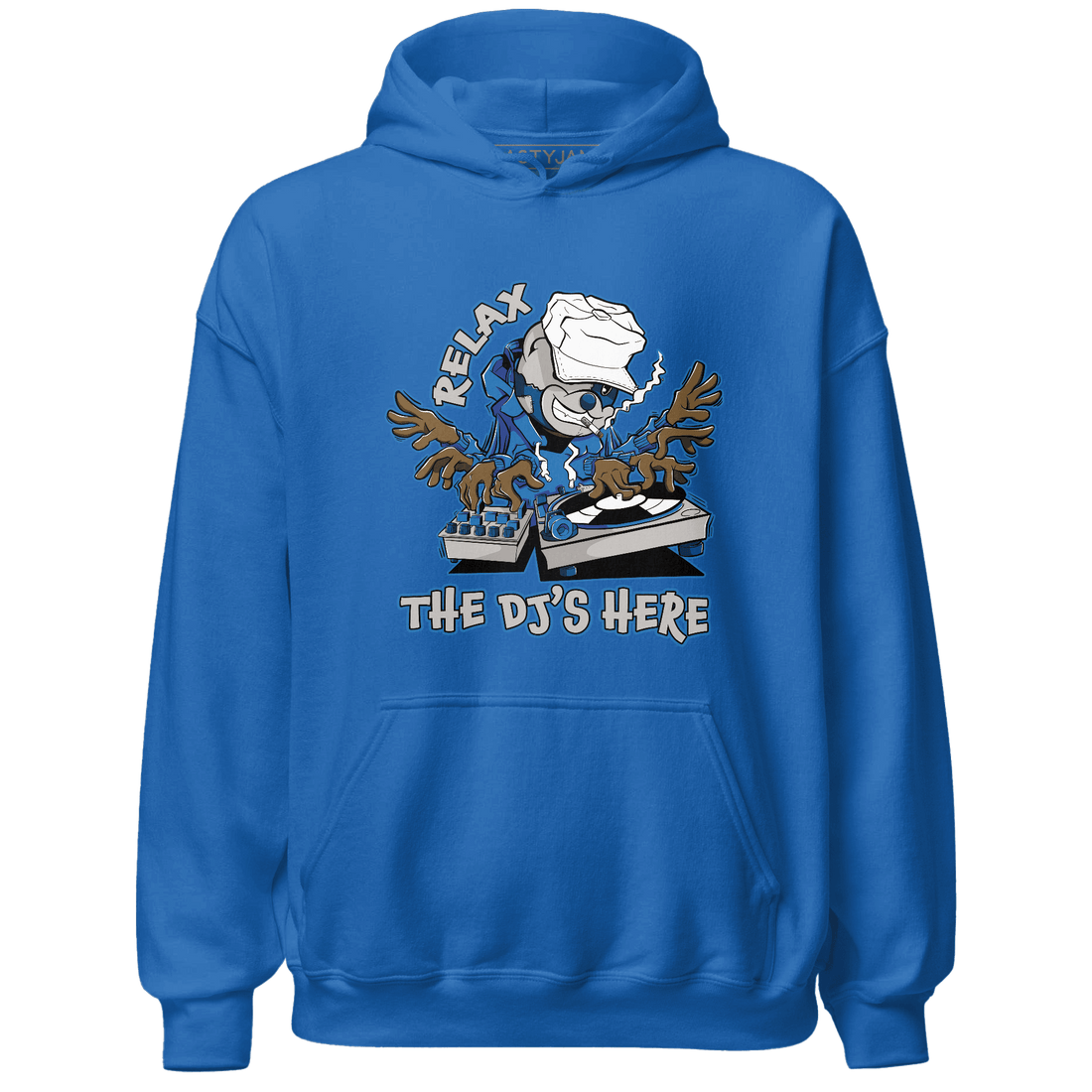 Industrial Blue 4s Hoodie Match BER The DJ Here - NastyJamz