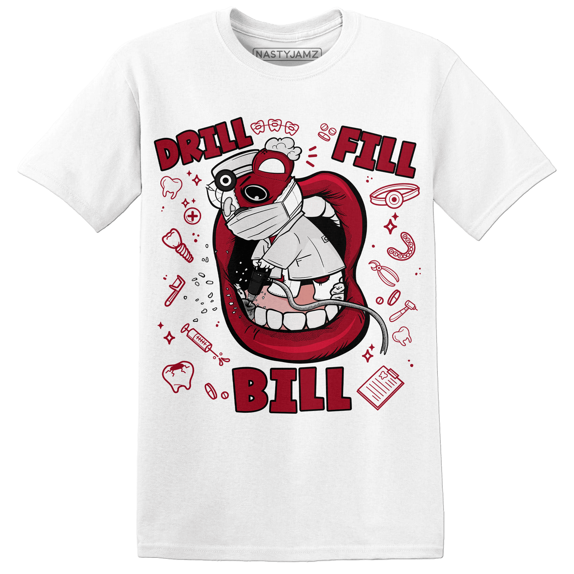 Retro Red Taxi 12s T Shirt Match BER The Dentist - NastyJamz