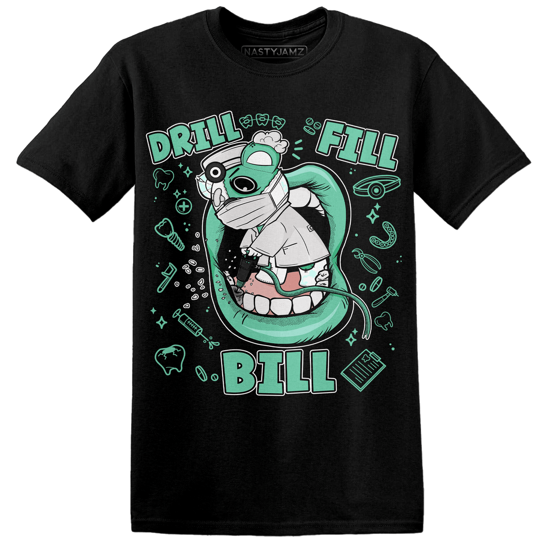 High OG Green Glow 1s T Shirt Match BER The Dentist - NastyJamz