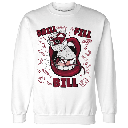 High White Team Red 1s Sweatshirt Match BER The Dentist - NastyJamz