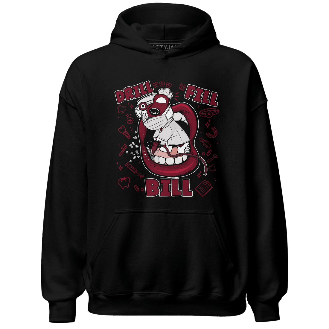 High White Team Red 1s Hoodie Match BER The Dentist - NastyJamz