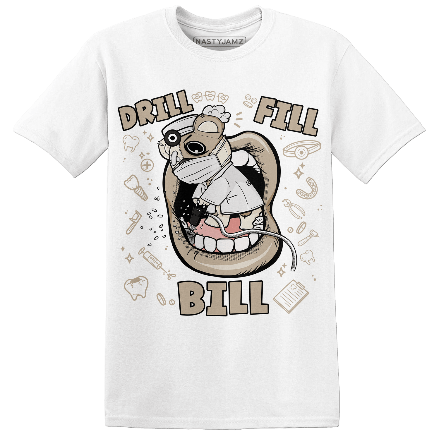 Latte 1s T Shirt Match BER The Dentist - NastyJamz