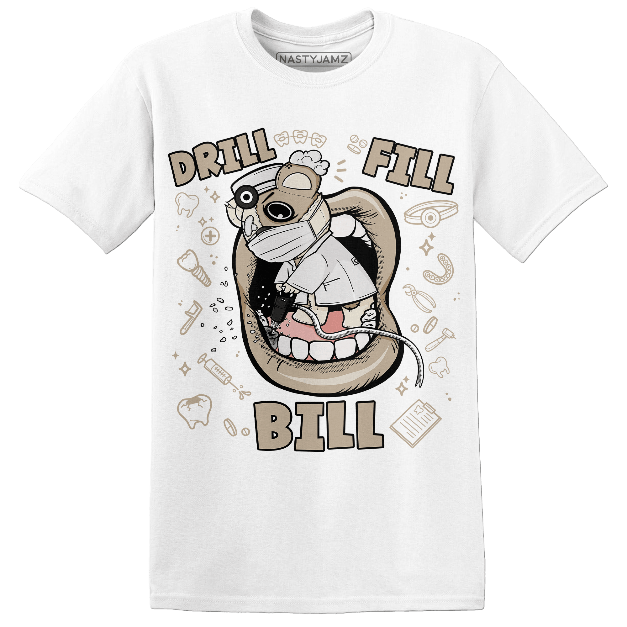 Latte 1s T Shirt Match BER The Dentist - NastyJamz