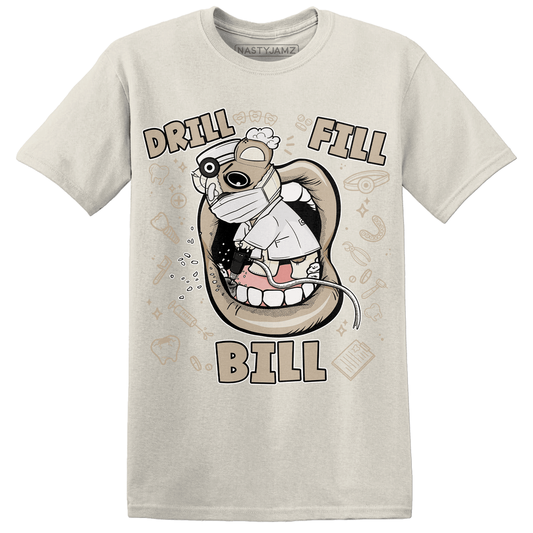 Latte 1s T Shirt Match BER The Dentist - NastyJamz