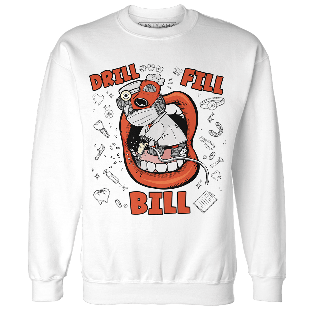 Georgia Peach 3s Sweatshirt Match BER The Dentist - NastyJamz