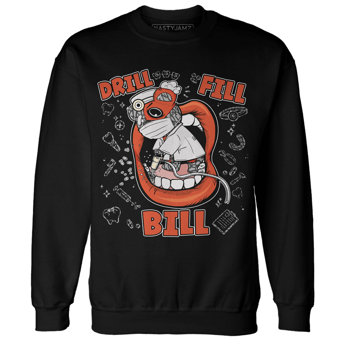 Georgia Peach 3s Sweatshirt Match BER The Dentist - NastyJamz