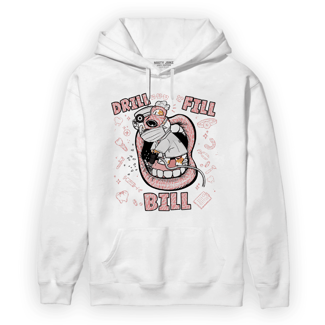 Red Stardust 3s Hoodie Match BER The Dentist - NastyJamz