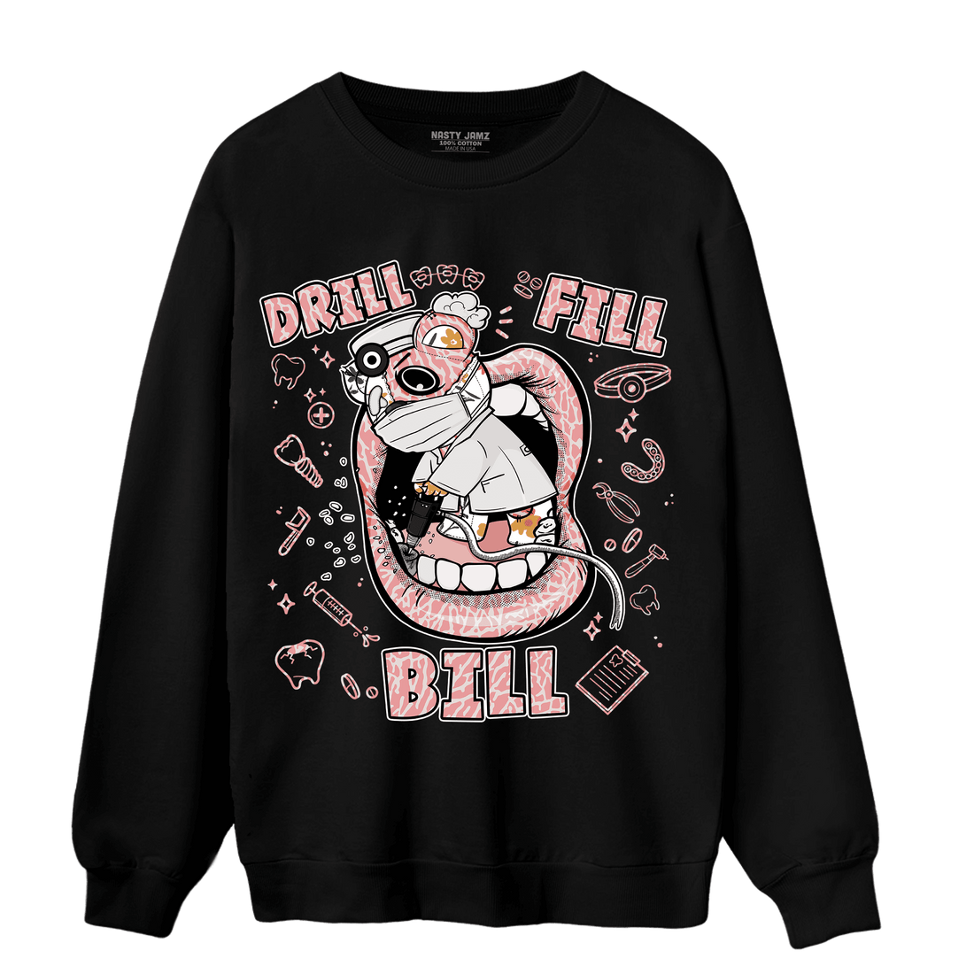Red Stardust 3s Sweatshirt Match BER The Dentist - NastyJamz