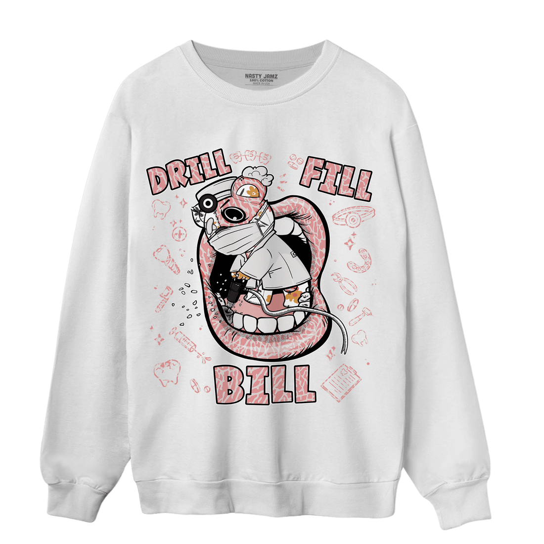 Red Stardust 3s Sweatshirt Match BER The Dentist - NastyJamz