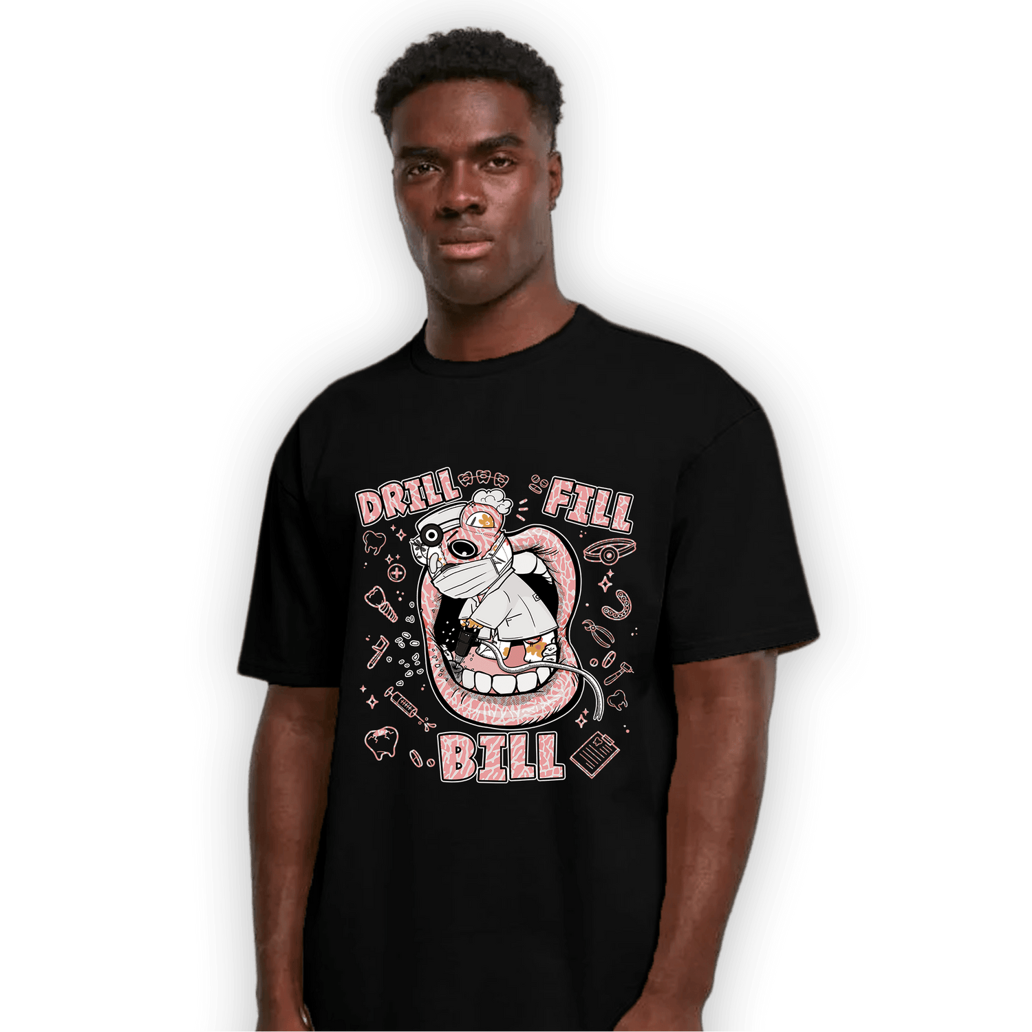 Red Stardust 3s T Shirt Match BER The Dentist - NastyJamz